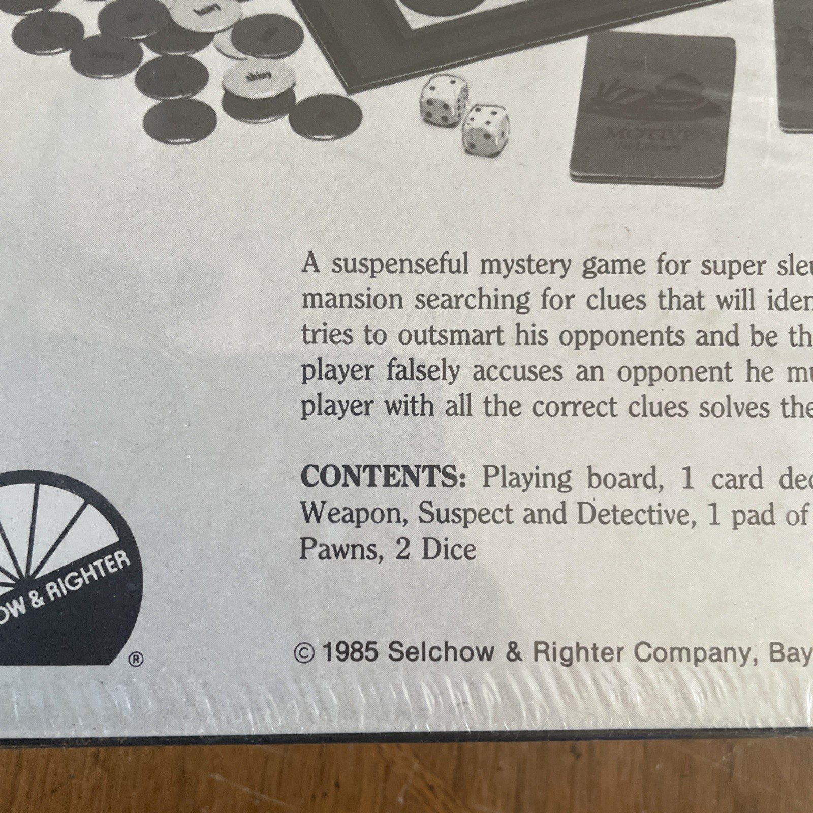 Vintage 1985 Whodunit mystery detective game Selchow & Righter New
