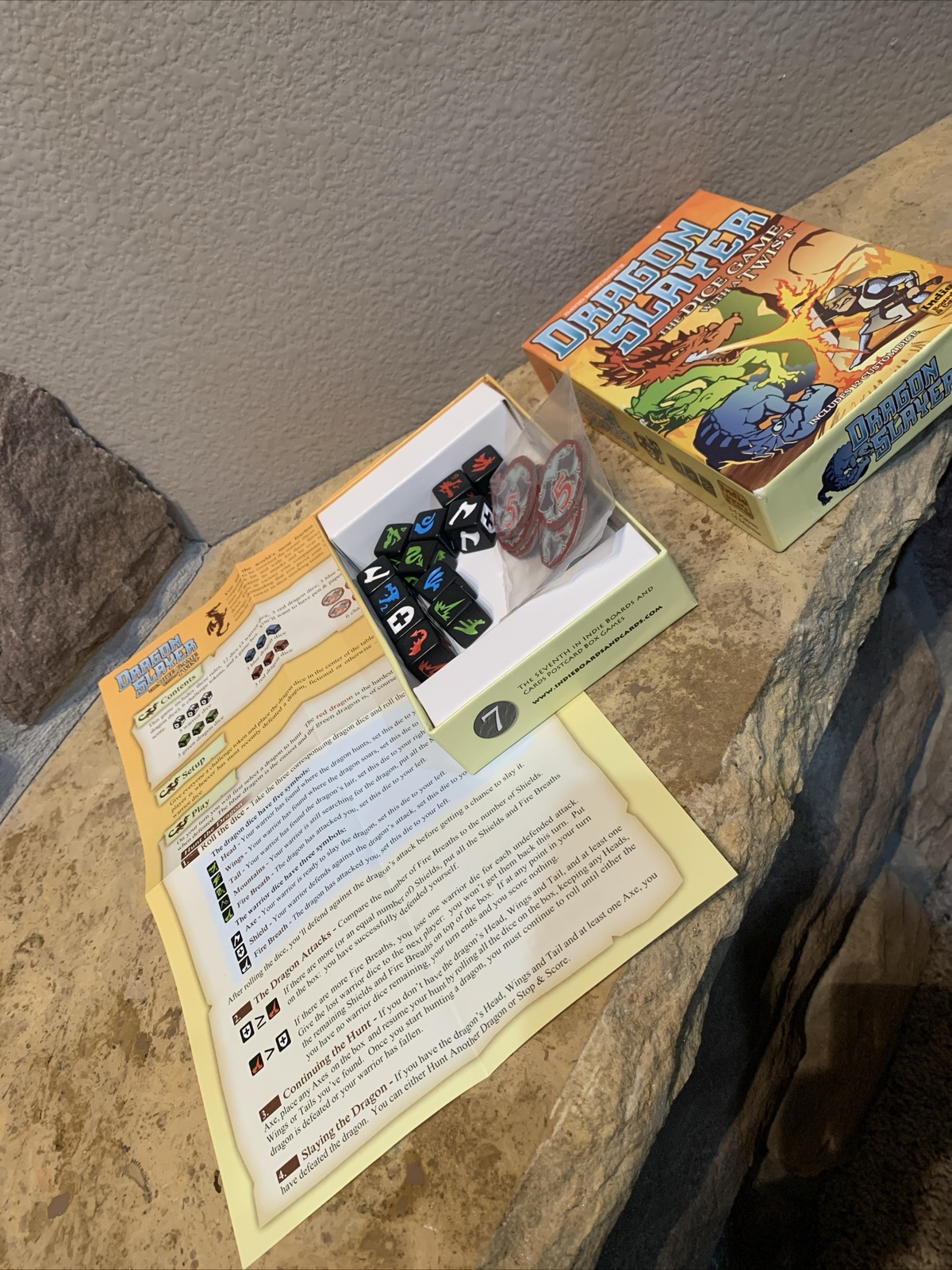 Dragon Slayer RPG Indie Dice Game with a Twist Fantasy Knights Complete