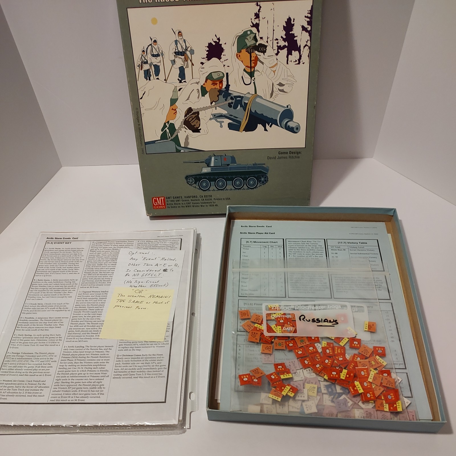 GMT WWII Arctic Storm Russo-Finnish Winter War PUNCHED W/ ERRATA