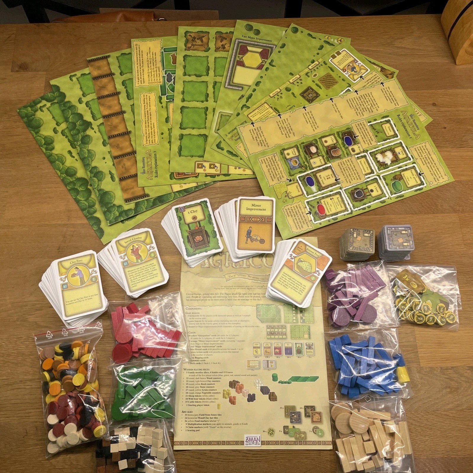 Agricola Board Game Uwe Rosenberg 2016 Mayfair Games w/ Wooden Animals near comp