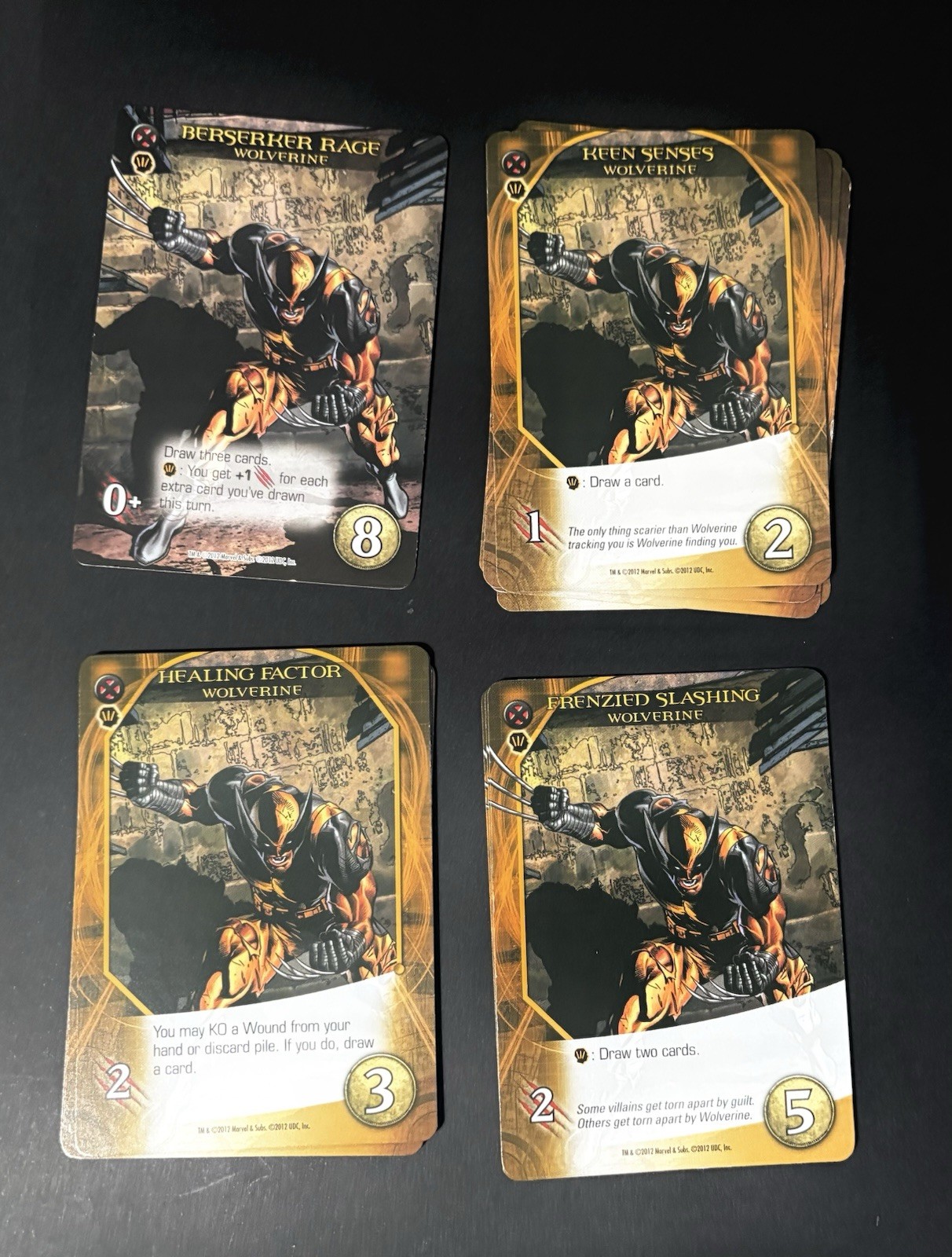 2012 Legendary Marvel Deck Building Game Replacement 14 Wolverine Cards