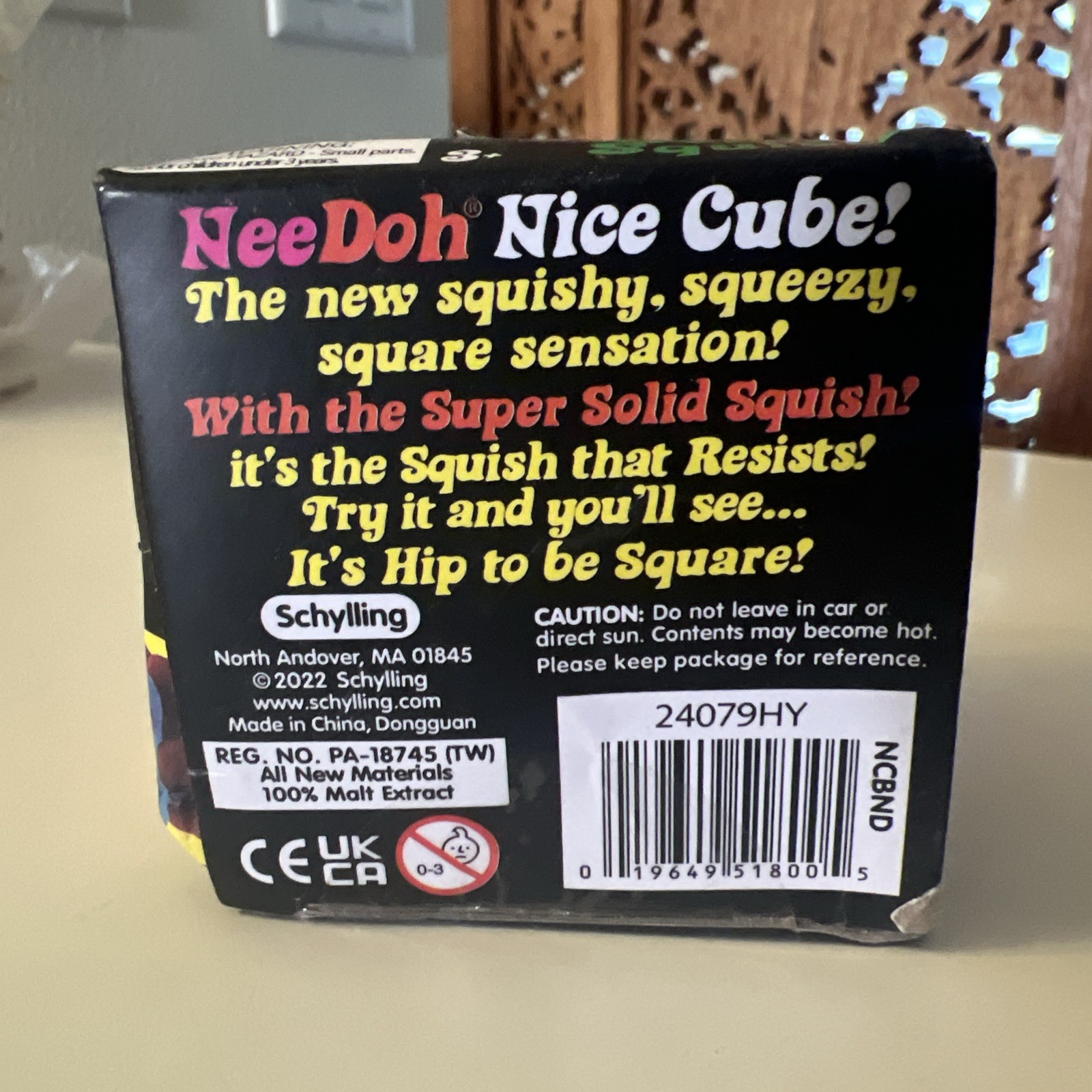 Nee Doh Schylling Needoh Nice Cube PURPLE Authentic Manipulative Toy NEW in Box