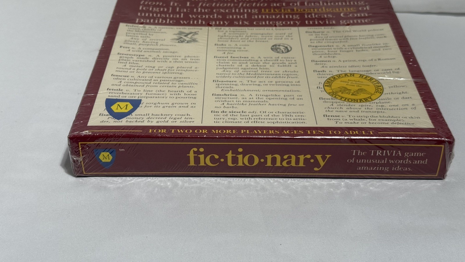 Fictionary 1984 Mayfair Games Board Game New Sealed Vintage Fic•tio•nar•y