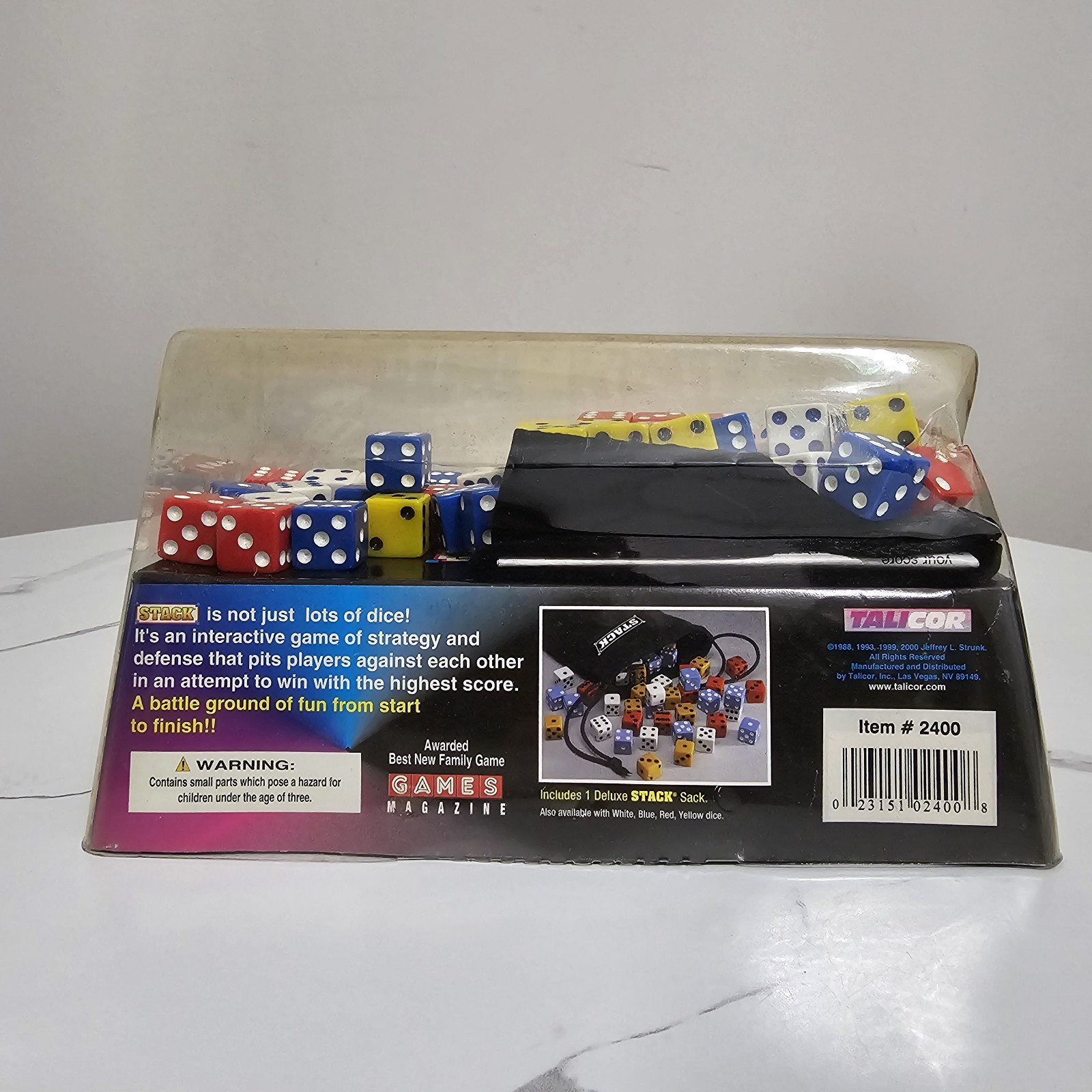 Stacks Strategy Mega Dice Game Includes 56 Multicolor Vintage Dice by Talicor