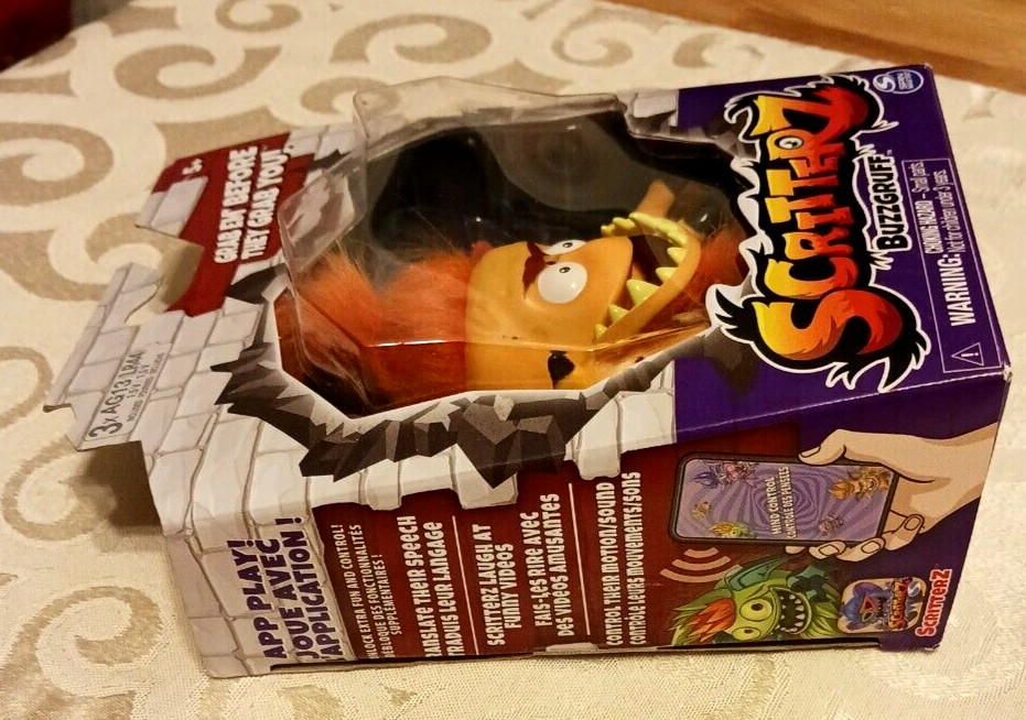 Scritterz BuzzGruff Interactive Orange Mini Monster Jungle Creature Toy