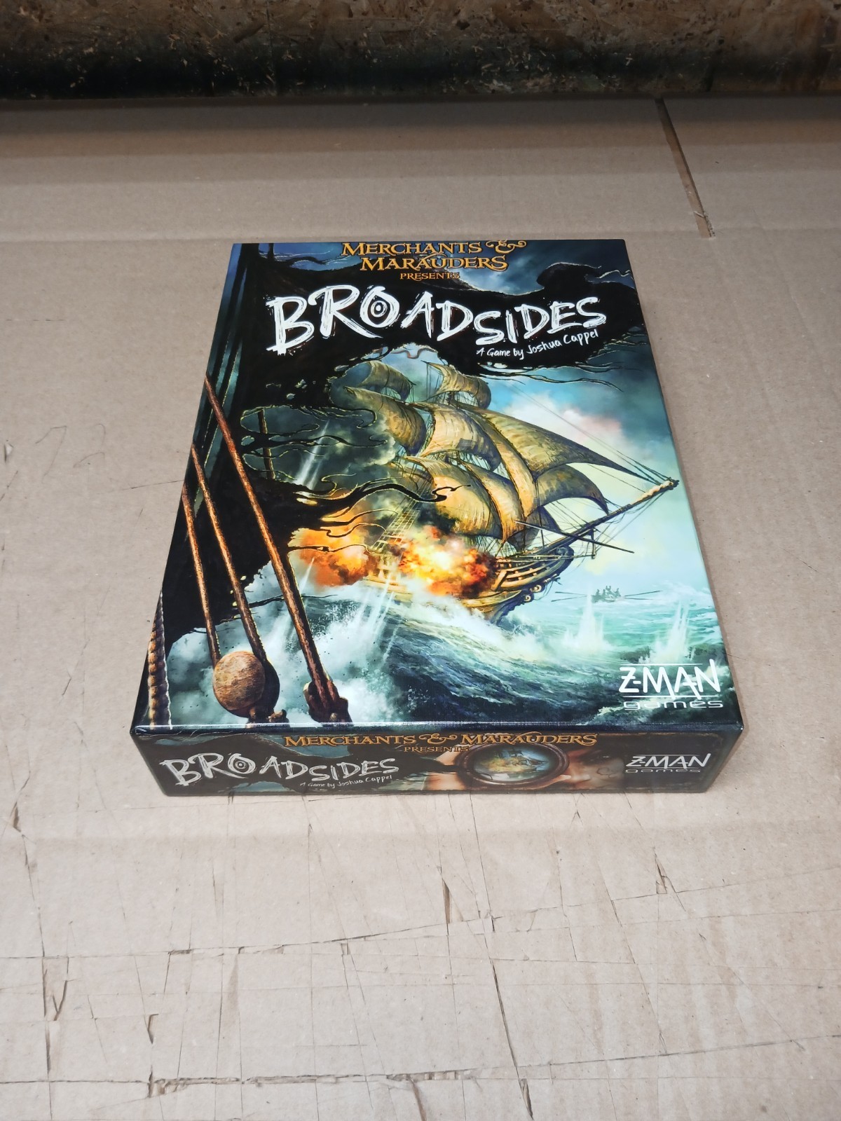 Broadsides Board Game Merchants & Marauders Z-Man Games 100% Complete, VG Condit