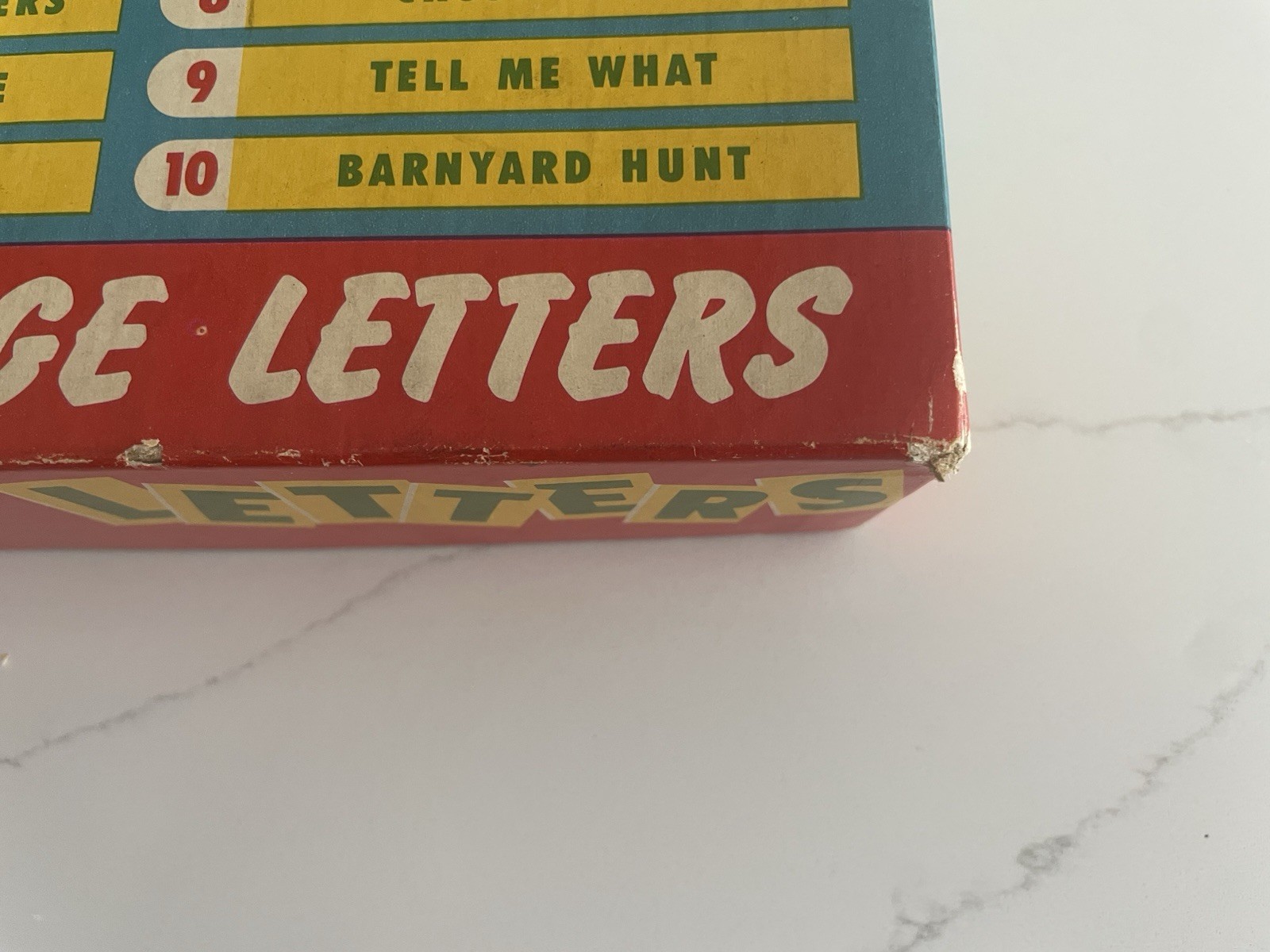 ~ 1973 Vintage Play Letters 10 Word Game 400 Large Letters E.E. Fairchild Corp ~