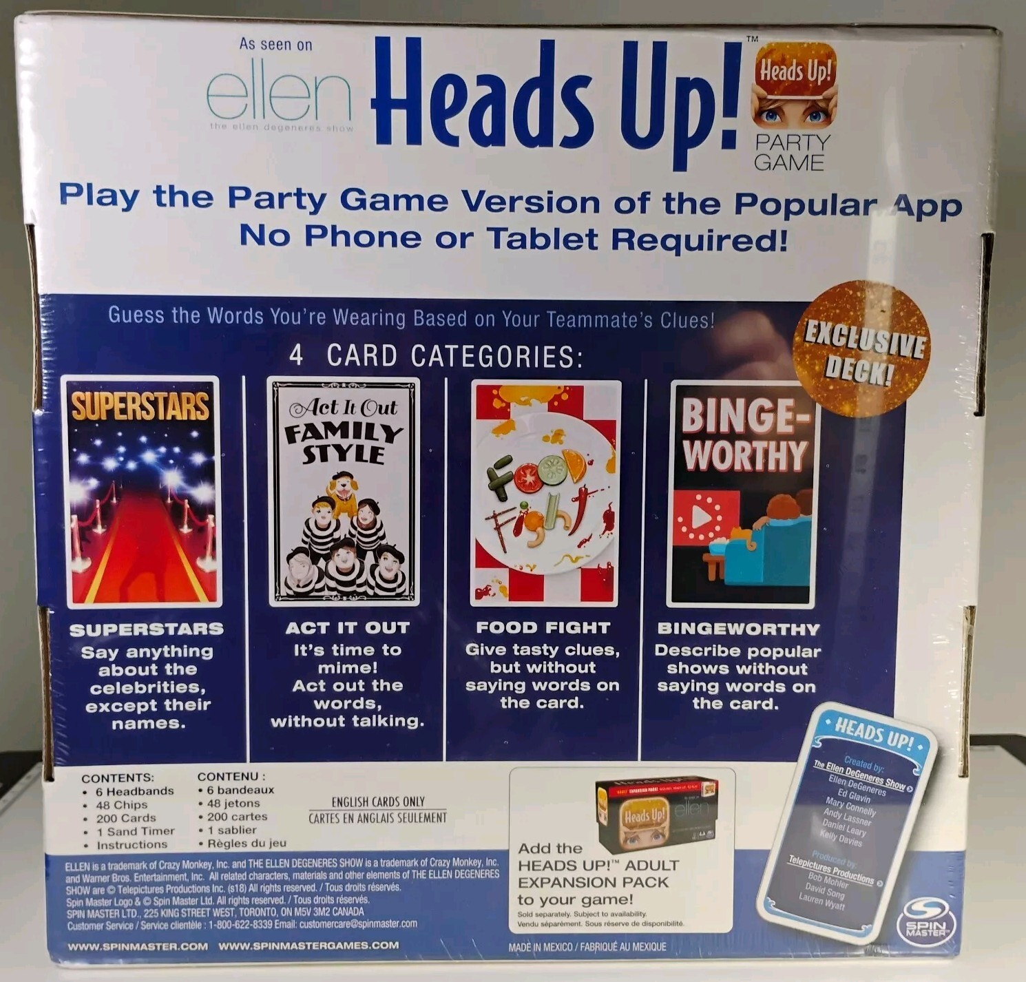 Heads Up! Party Game 3rd Edition As Seen on Ellen NEW SEALED