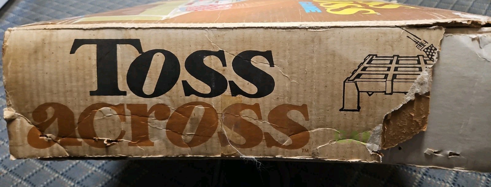 Vintage 1969 Toss Across Game by Ideal w/ Original Box 6 ORIGINAL Red Bean Bags