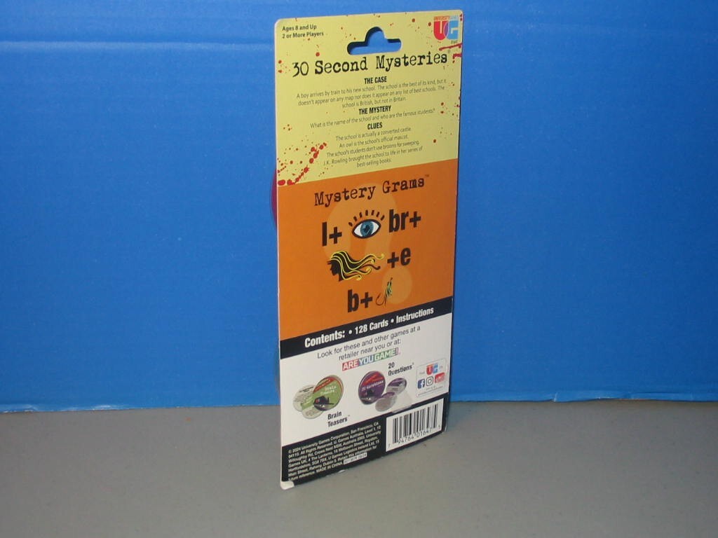 30 Second Mysteries and Mystery Grams NEW Card Games Factory Sealed 2024 See pic