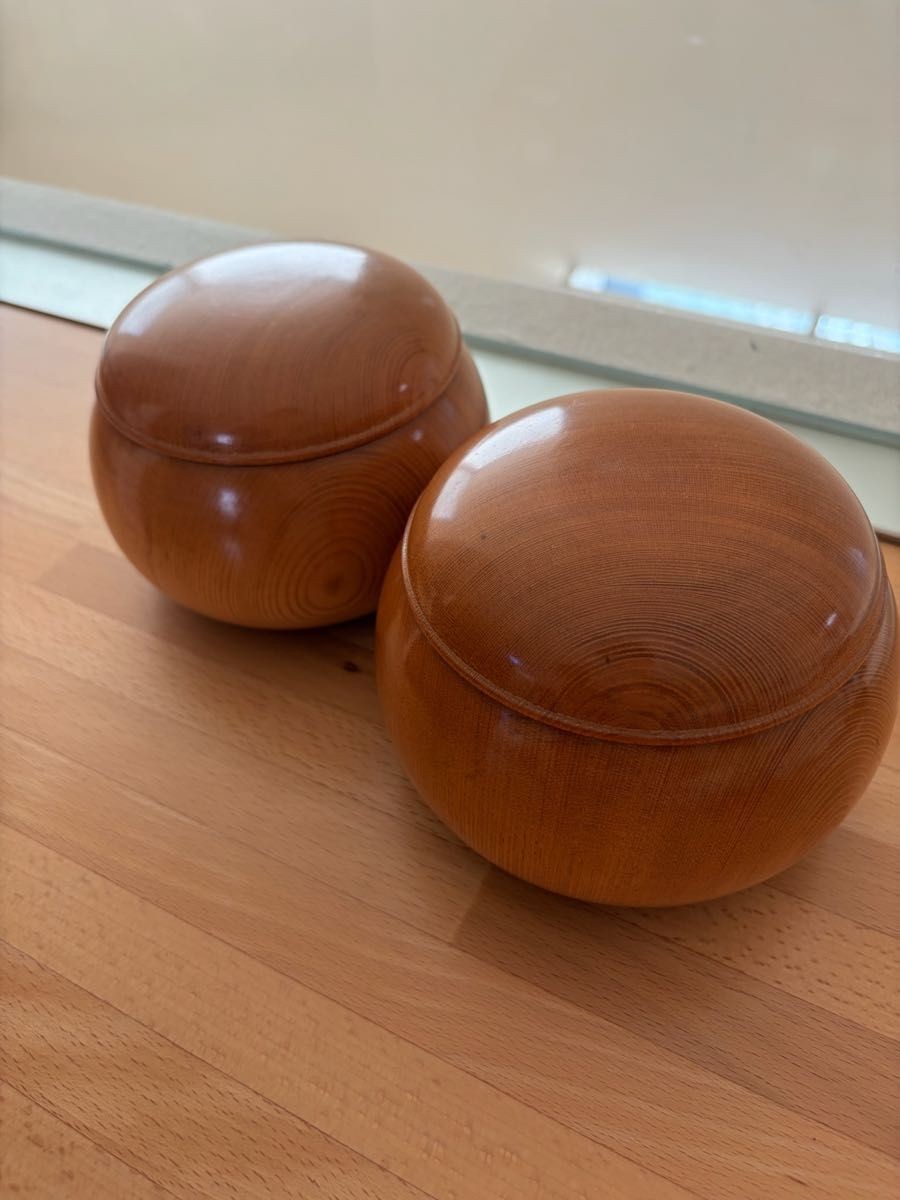 High-quality wooden go bowls & go stone case made from natural precious wood