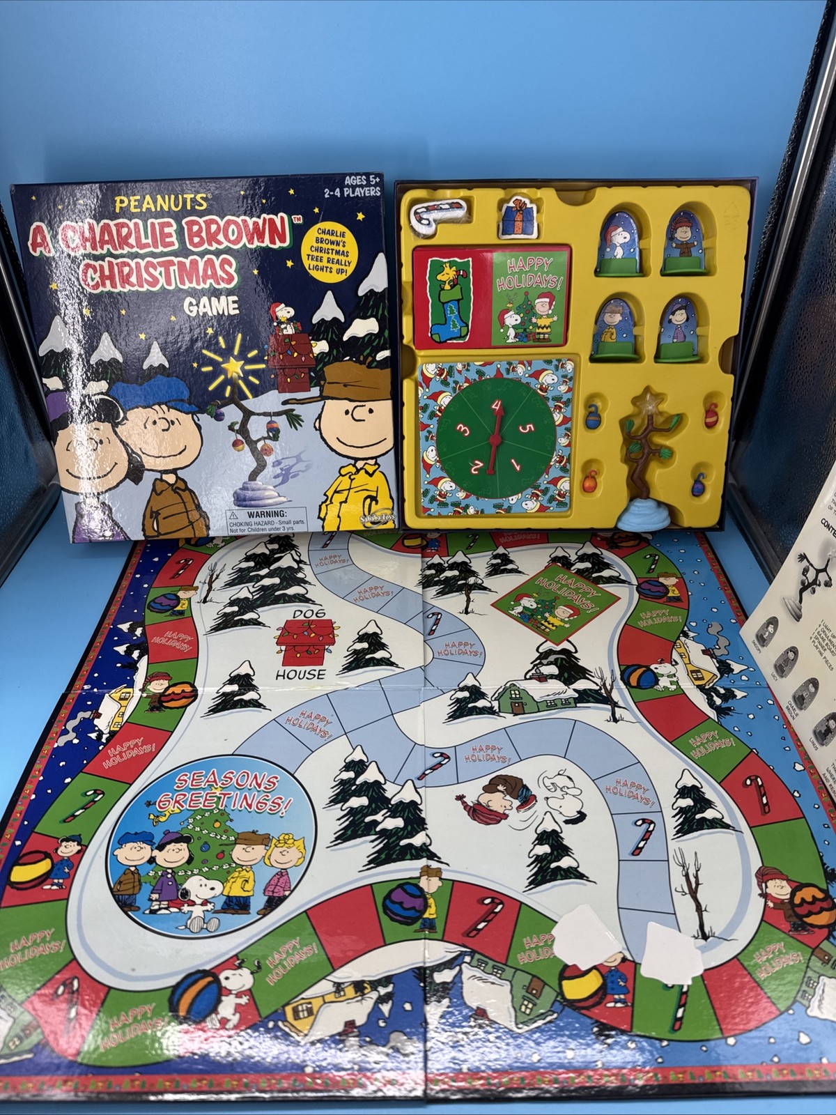 PEANUTS A Charlie Brown Christmas Board Game 2007 Sababa Toys – Complete!