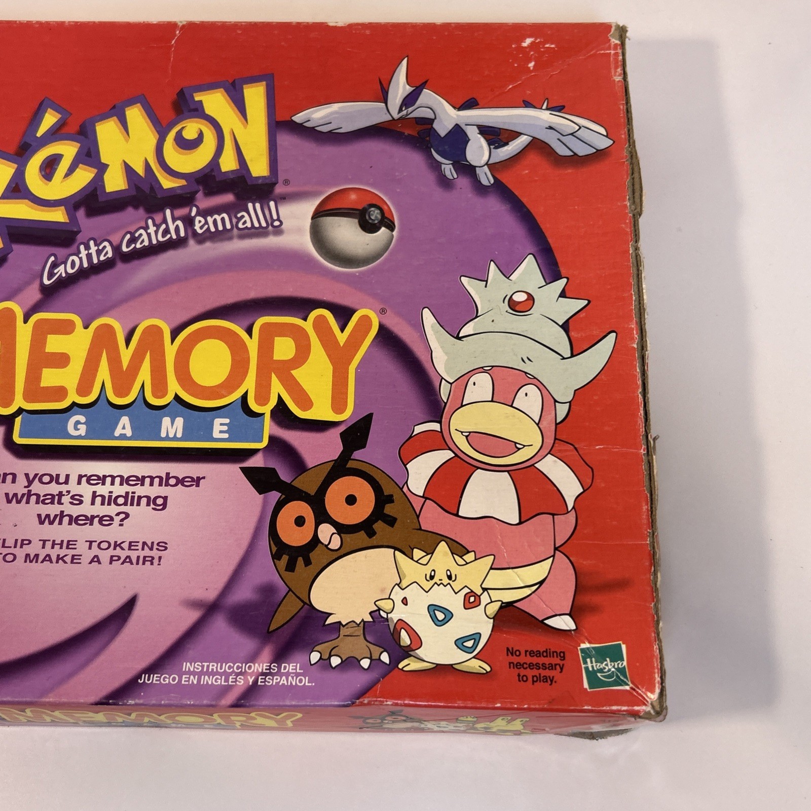 Vintage Hasbro Pokemon Memory Game Gold & Silver Edition Complete 48 Rough Box