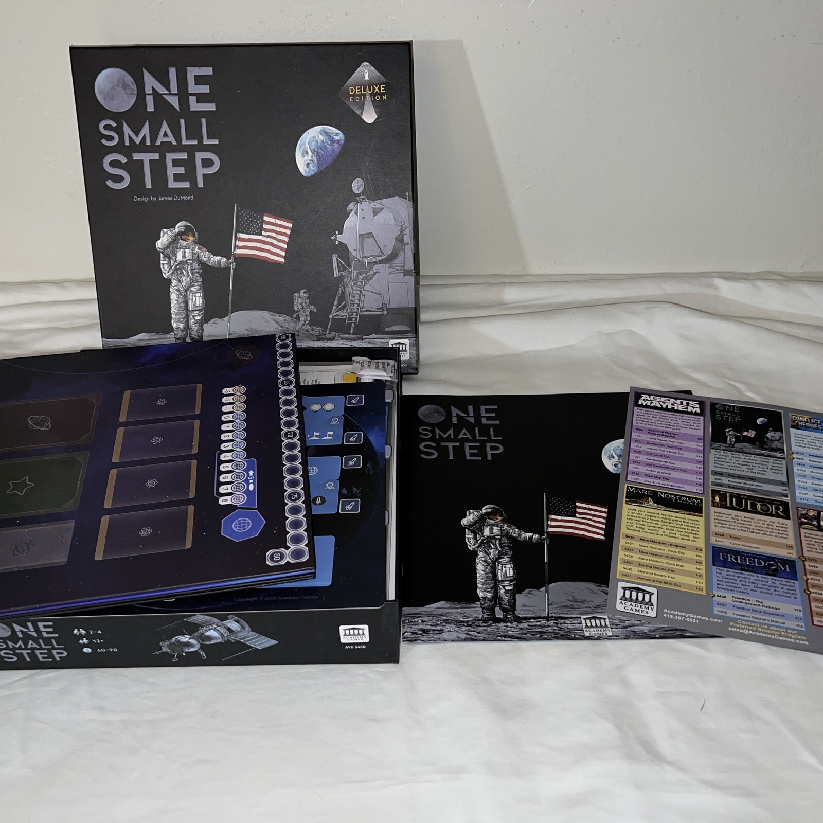 ONE SMALL STEP Board Game – Academy Games Open Box