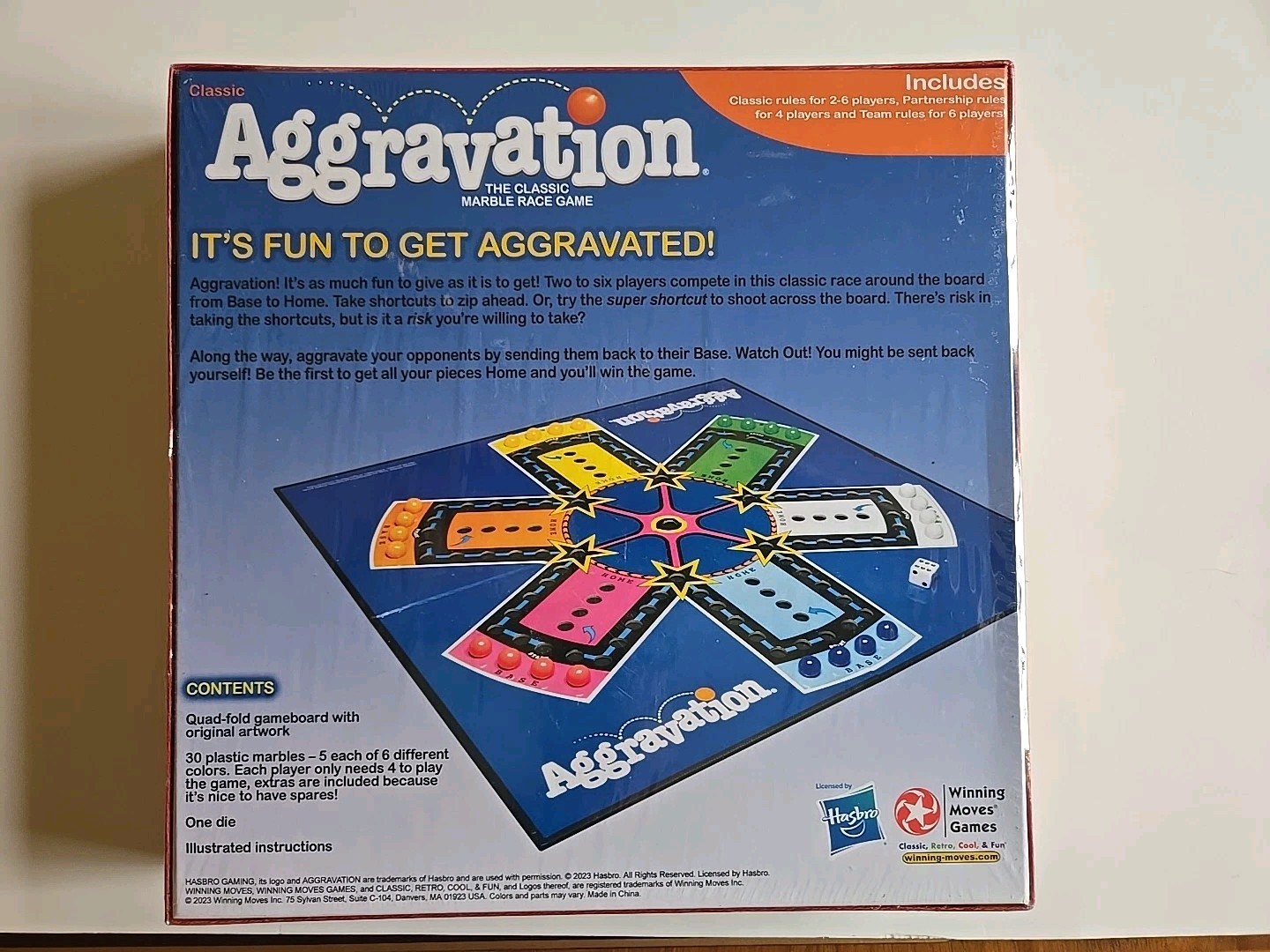 Hasbro Retro Classic “Aggravation” Board Game New In Box Sealed