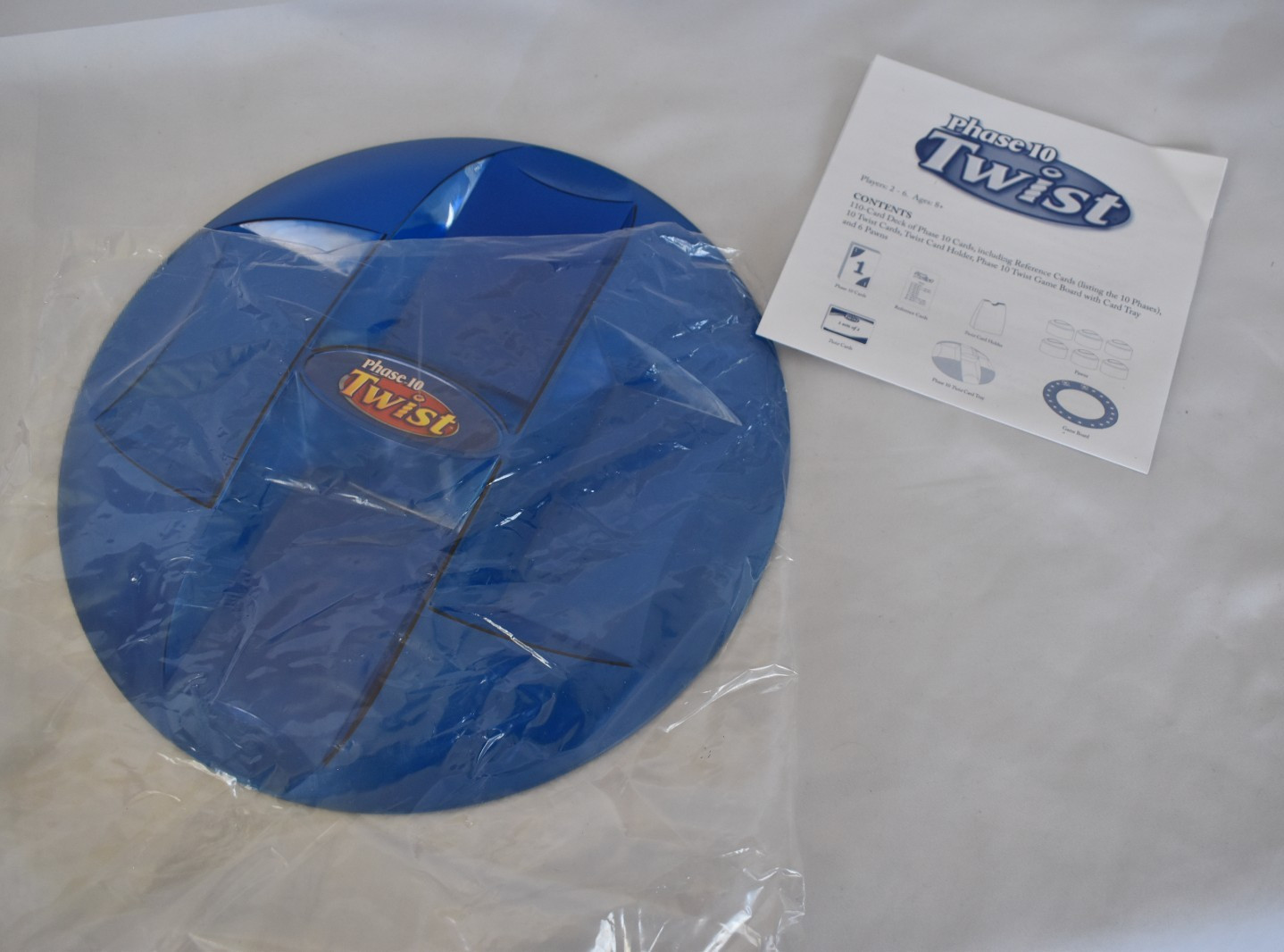 Phase 10 Twist Board Game Open Box SEALED PARTS Fundex 2008 Wickedly Wild Rummy