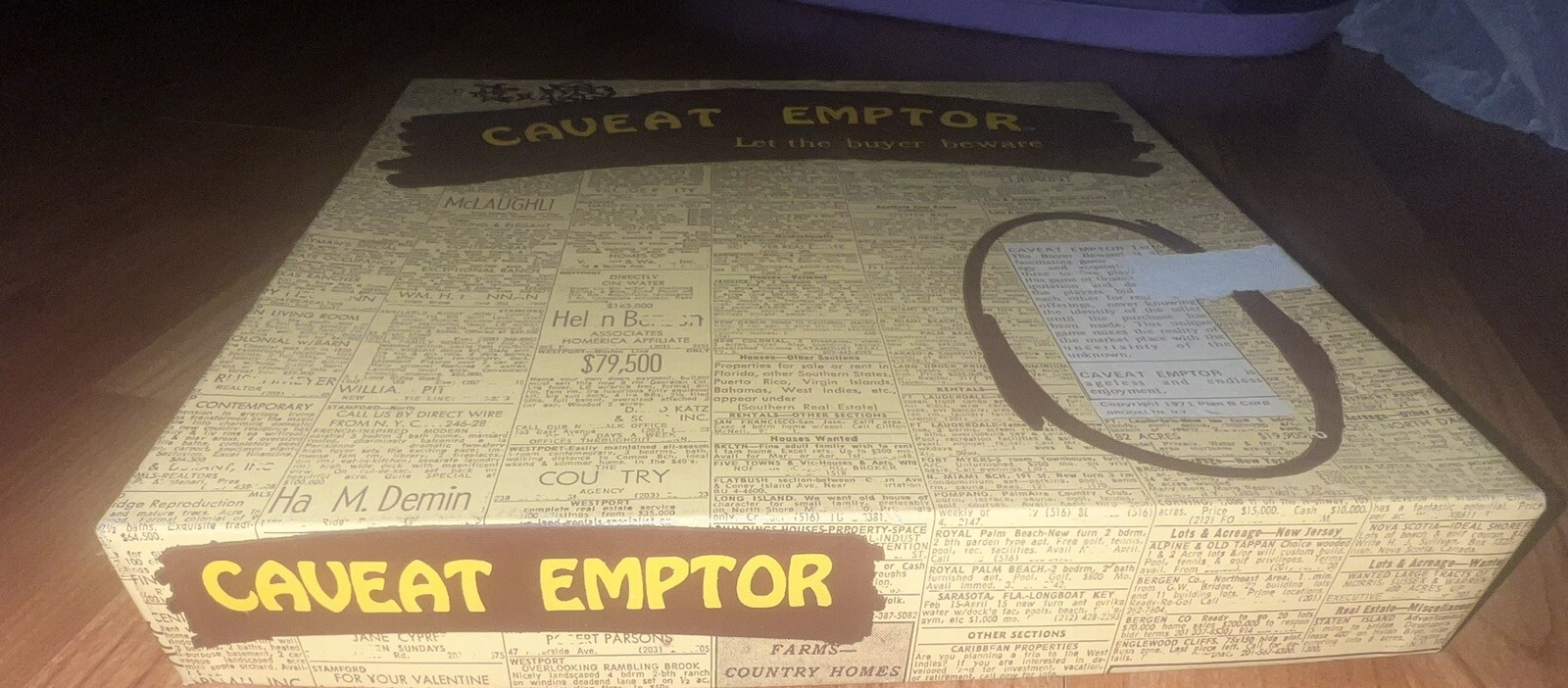 VTG Board Game Caveat Emptor Let The Buyer Beware 1971 PlanB Angeles Enjoyment