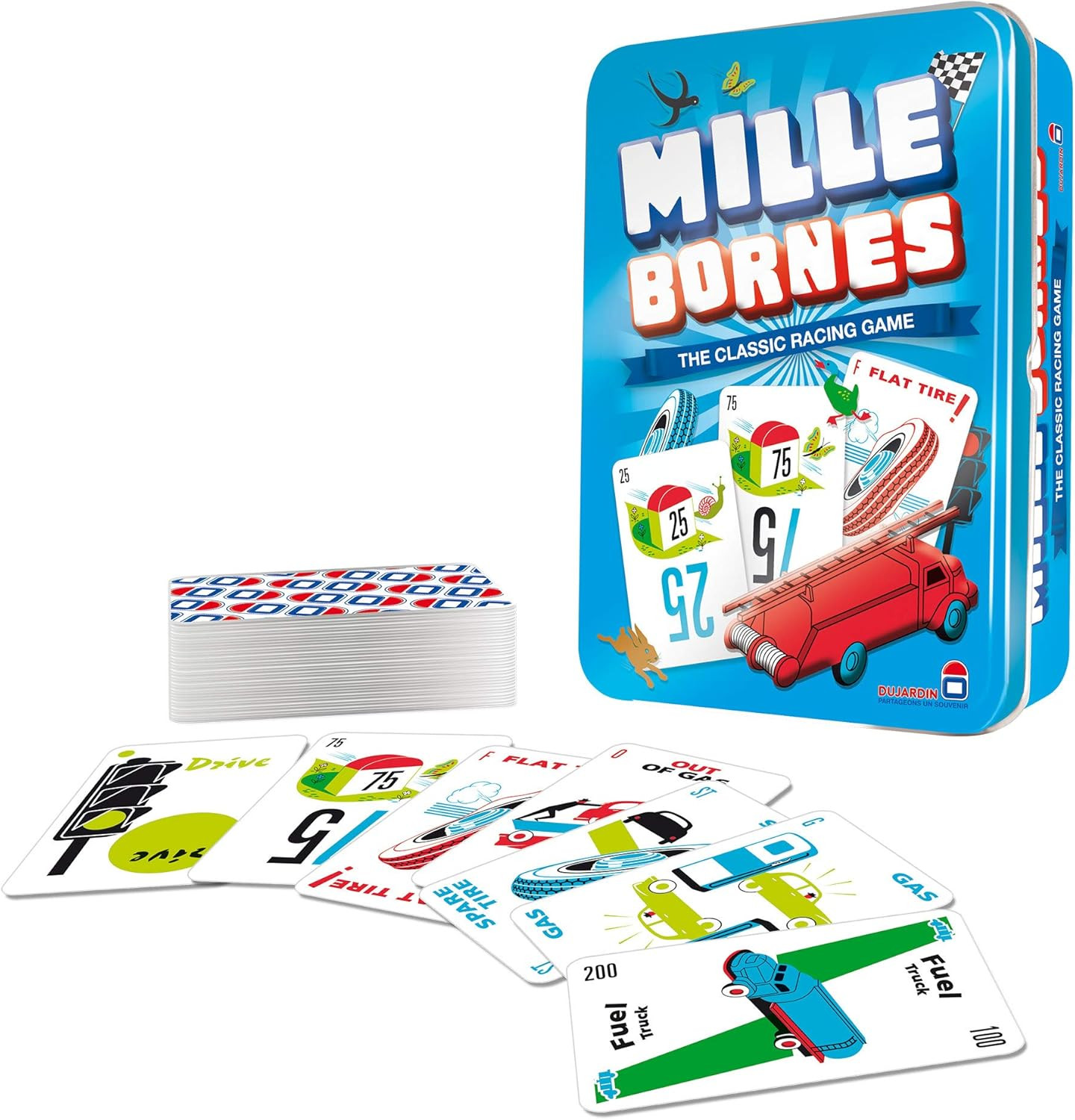 Asmodee Mille Bornes Classic Racing Card Game – Fast-Paced Family Strategy Ga…