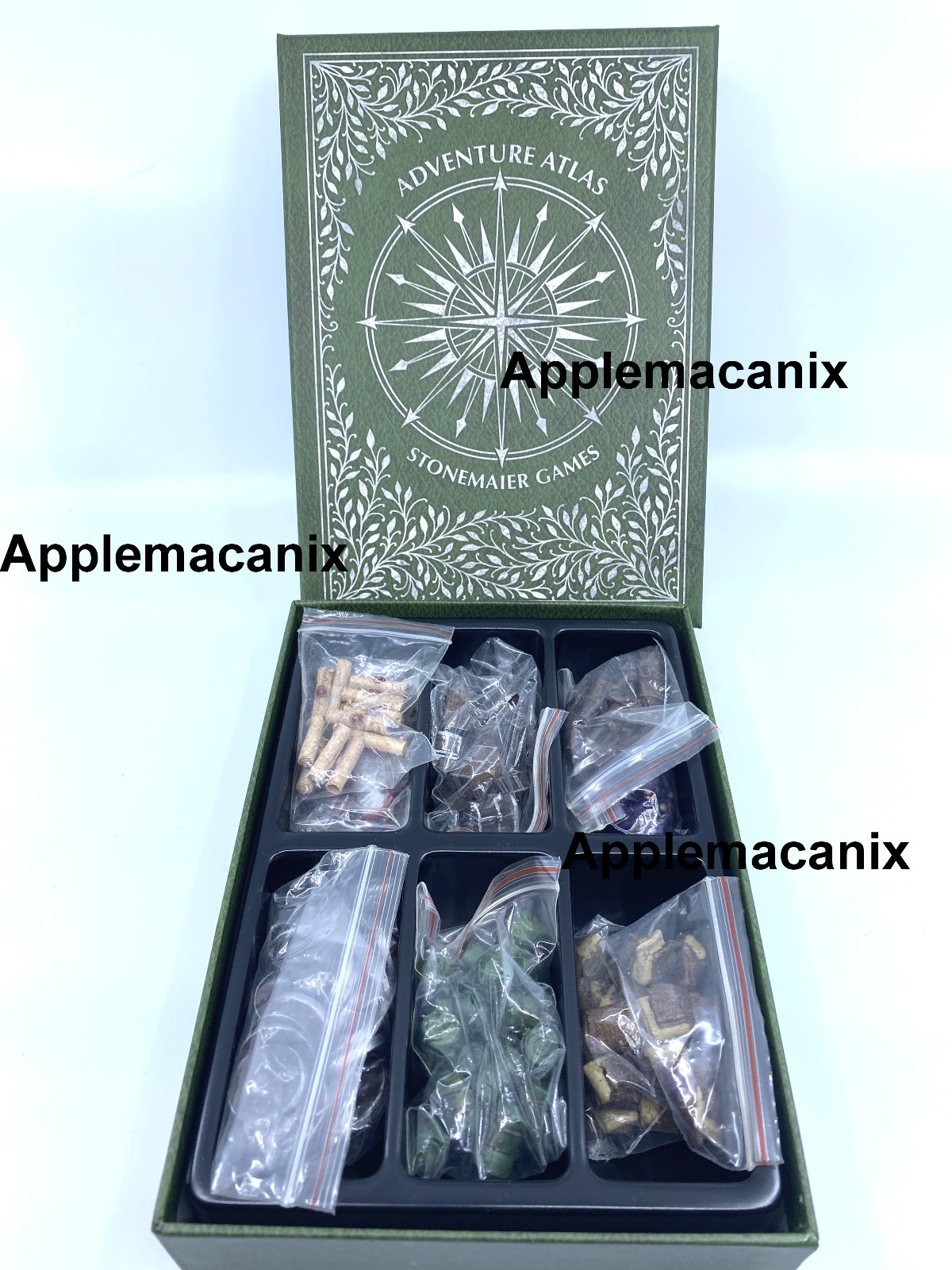 NEW Stonemaier Games Adventure Atlas Painted Resin 166 Token Set Chest Shield