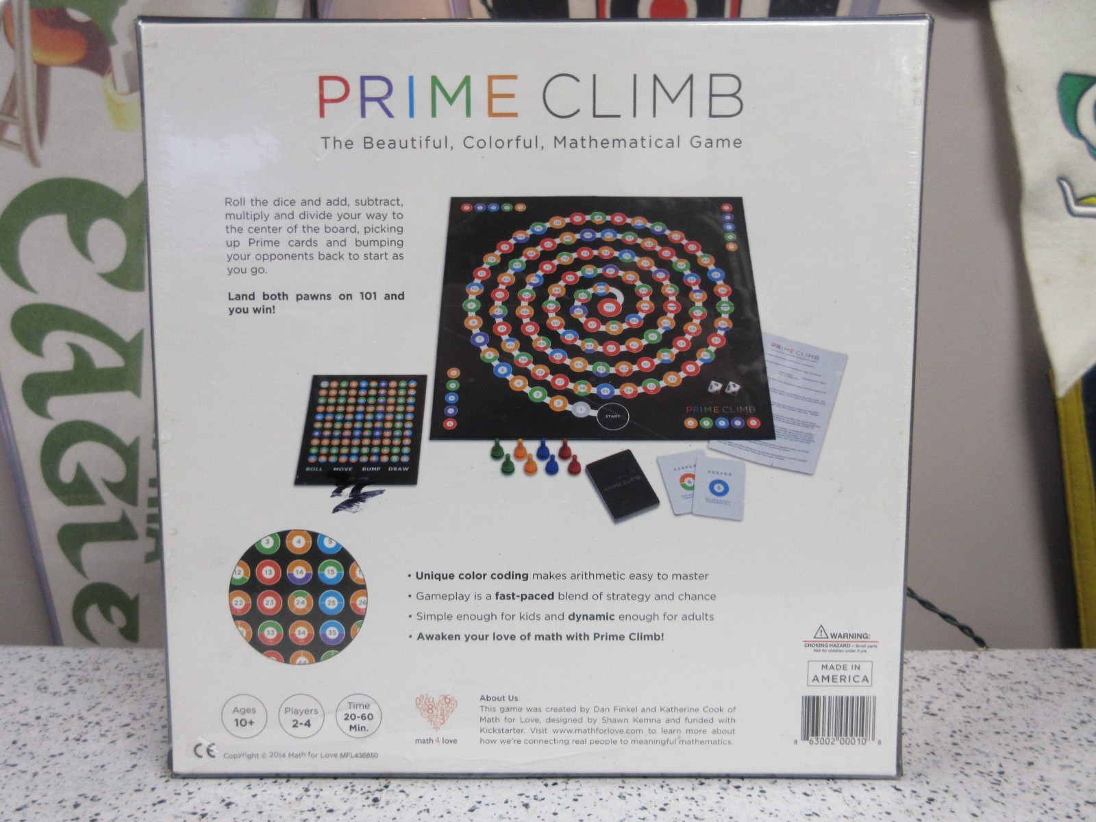 Math for Love Prime Climb Mathematical Game (2014) Sealed Unopened New in Box