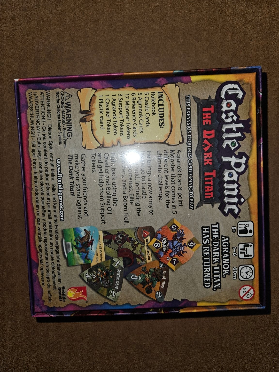 Castle Panic The Dark Titan Fireside Games Board Game 1-6 Players 8+