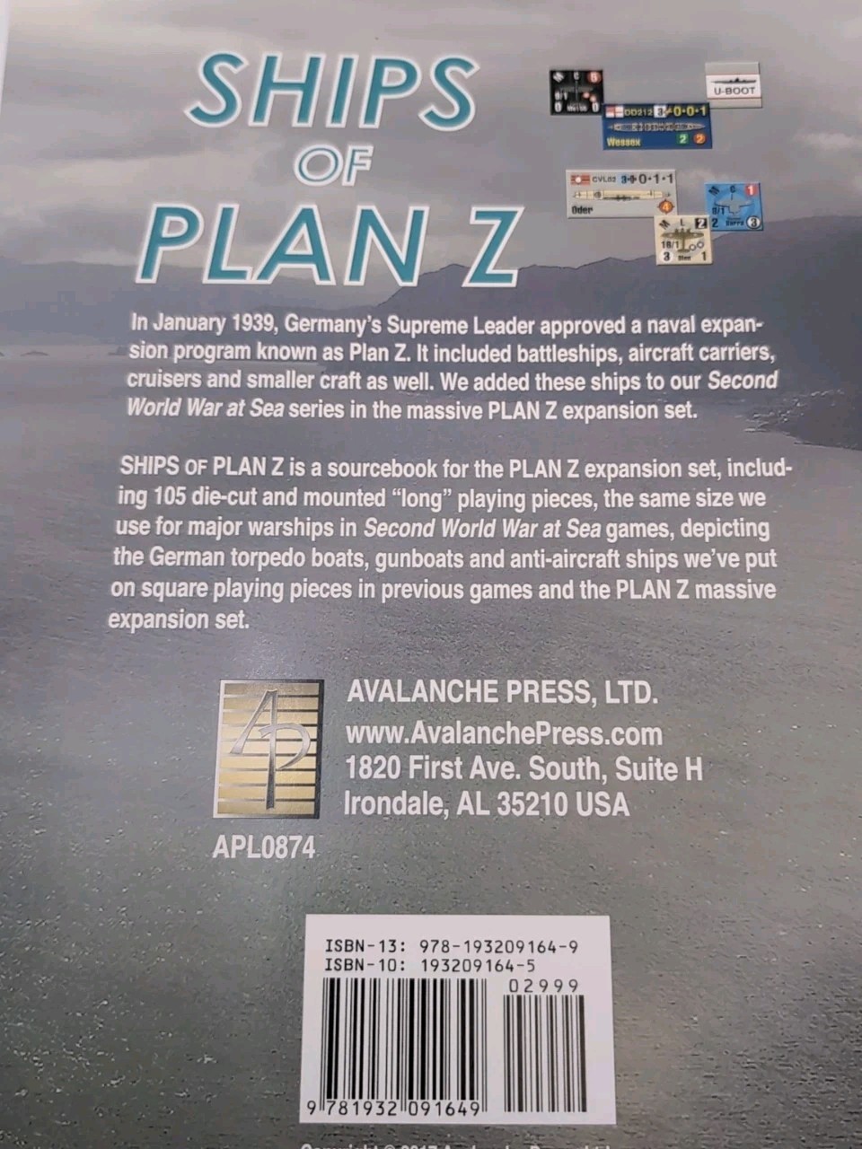 Ships of Plan Z Sourcebook For Expansion WW2 Add On Unpunched