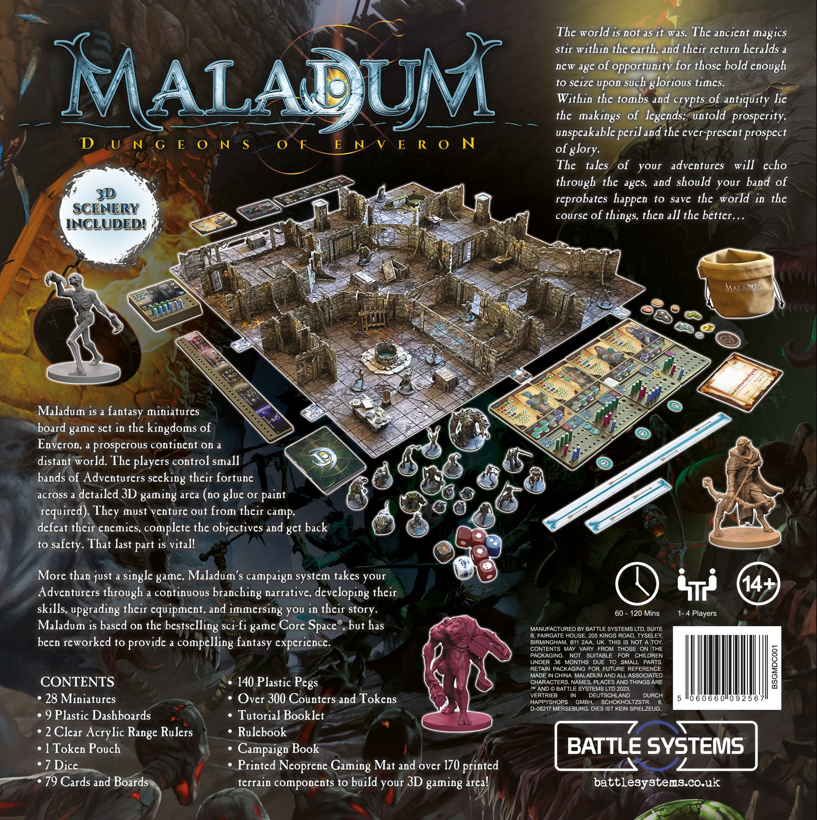 Maladum Dungeons of Enveron Starter Set – Dungeon Crawler D&D DND HeroQuest THG