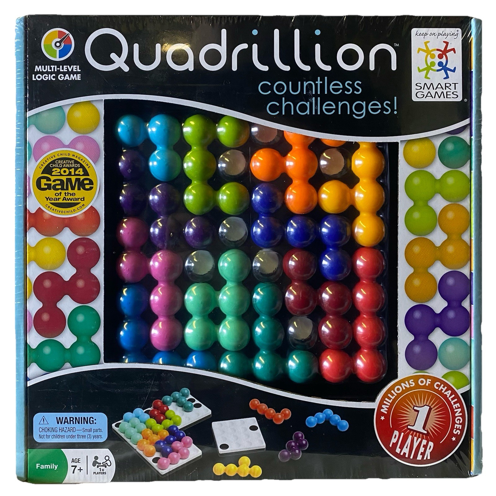 NEW! SEALED! Smart Games Quadrillion Magnetic Puzzle Game, Solitaire, 1+ Players