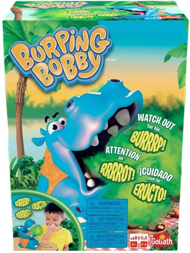BURPING BOBBY Hippo Game by Goliath 2-4 Players Fun Ages 4+