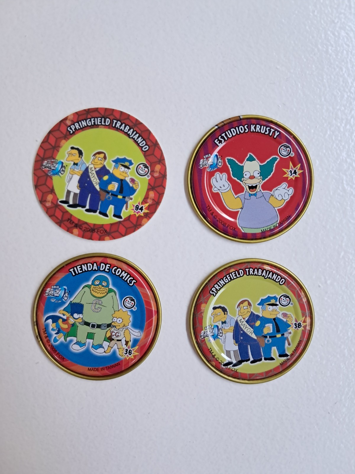 Vintage THE SIMPSONS Antique Tazos Taso Pogs