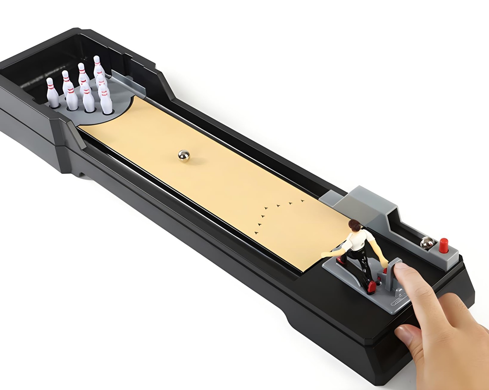 Mini Desktop Bowling Game Set – 10 Pins & Rolling Ball,Tabletop Sports Toy for F