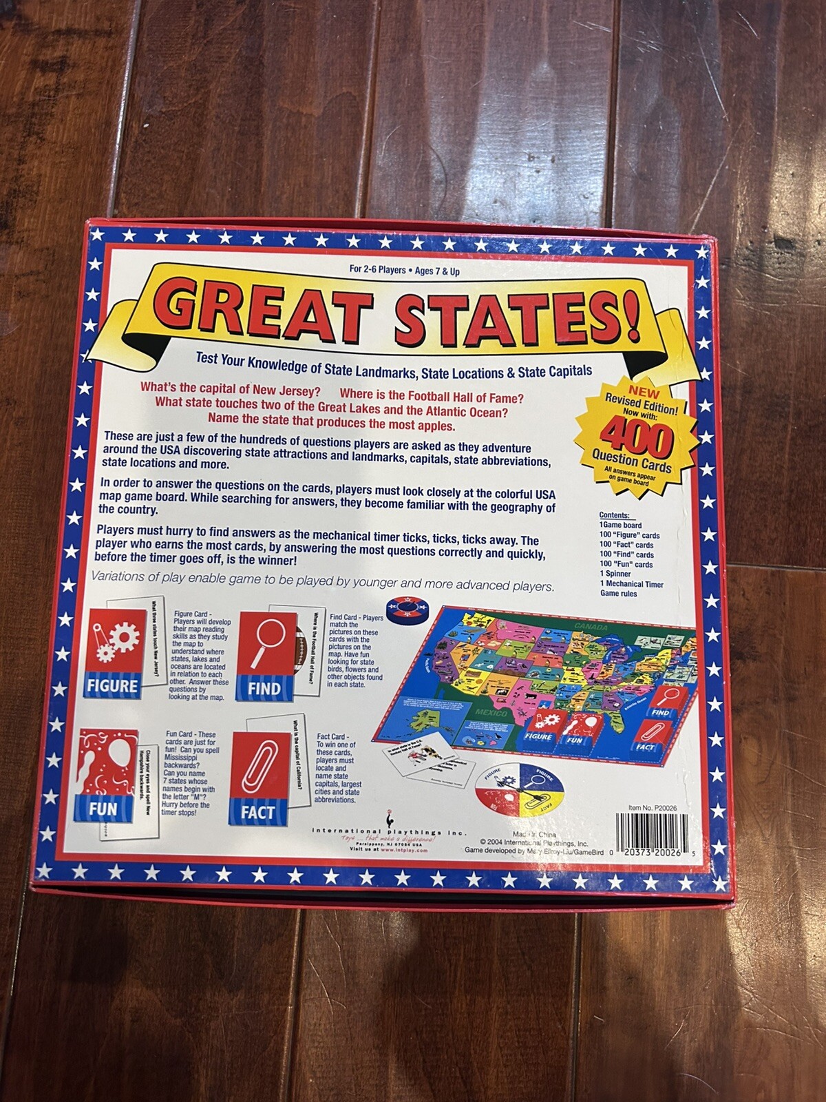 Great States Board Game Geography Trivia Homeschool New/Unsealed, Best Toy Award