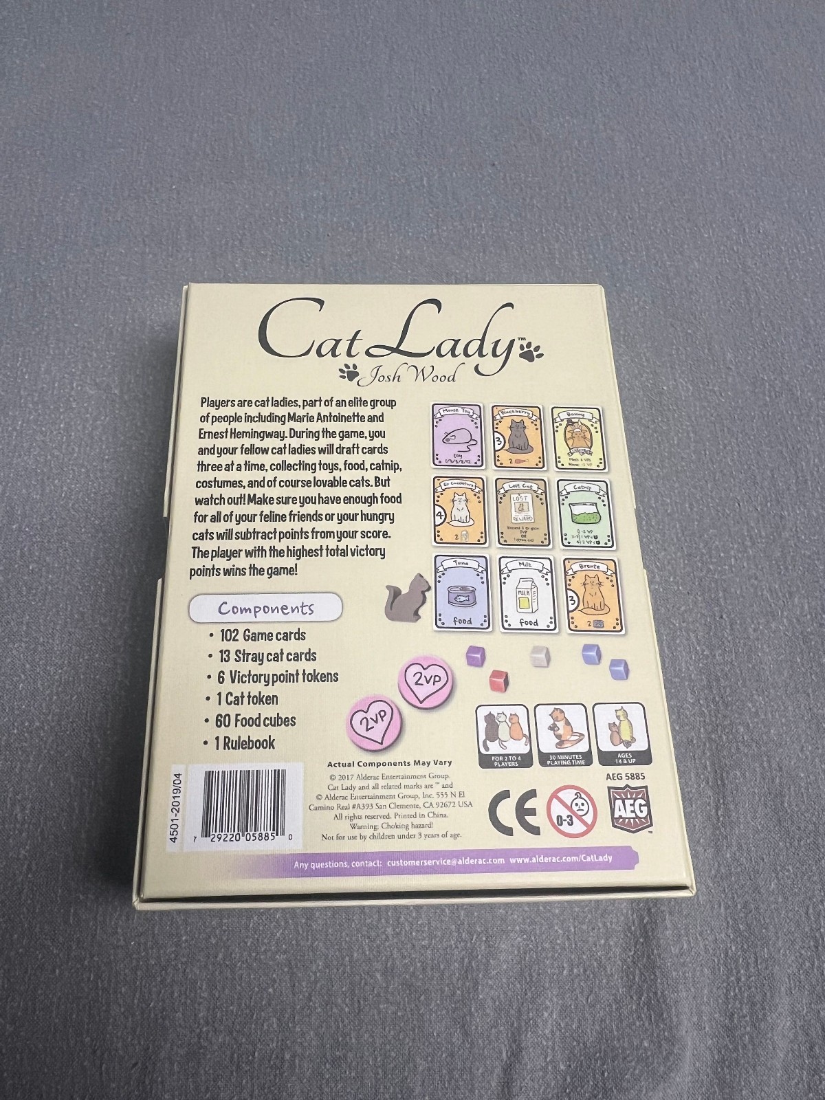 Cat Lady AEG Card Game Complete 2-4 Players Family Strategy Cats Josh Wood