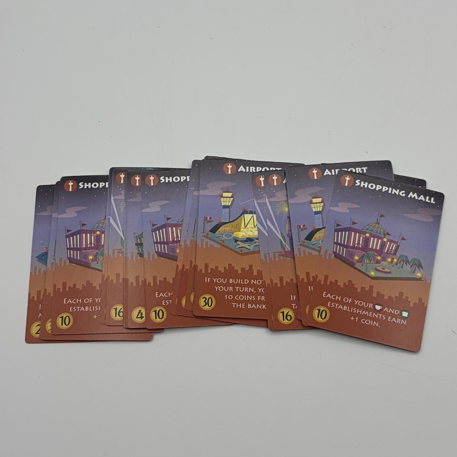 Machi Koro Bright Lights Big City IDW Games Replacement Parts 30 Establish Cards