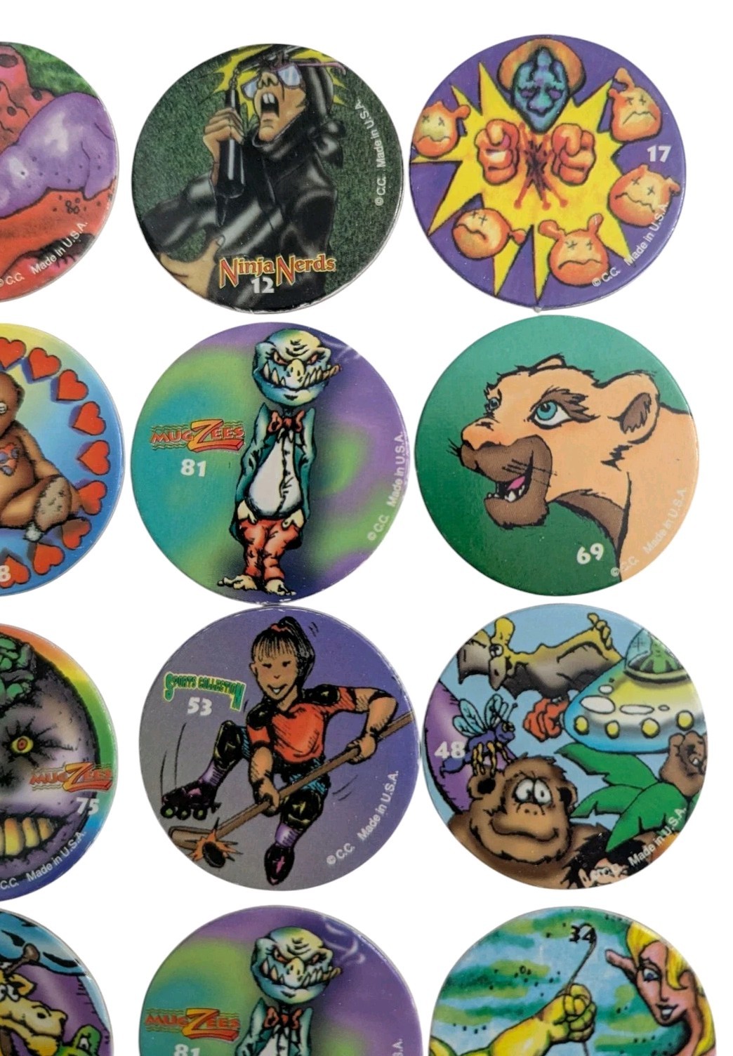 20 POGs Milk Caps Vintage Variety Vtg 90s 1990s Miscellaneous Lot Paper