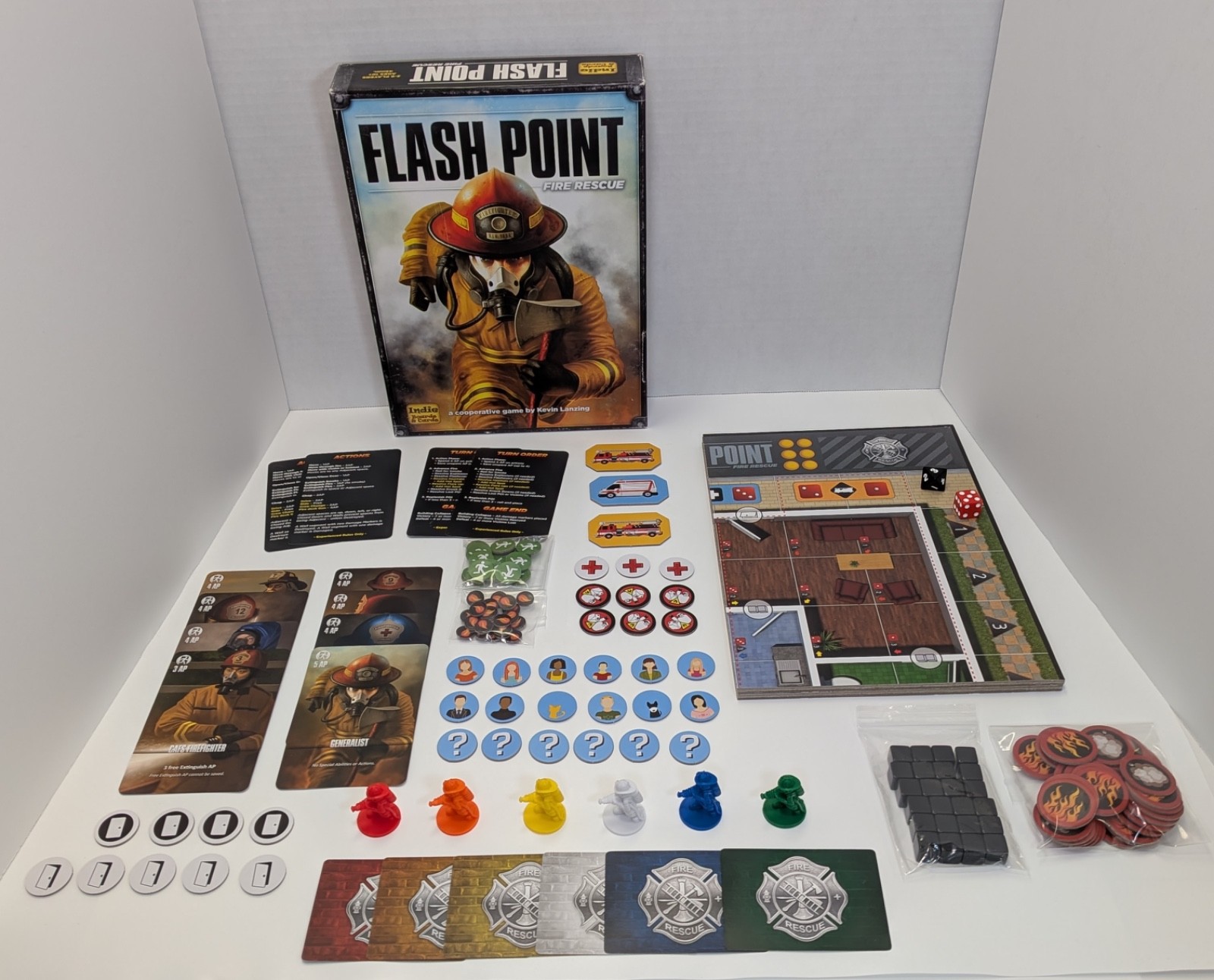 Flash Point Fire Rescue Board Game 1st Edition Indie Boards & Cards Complete