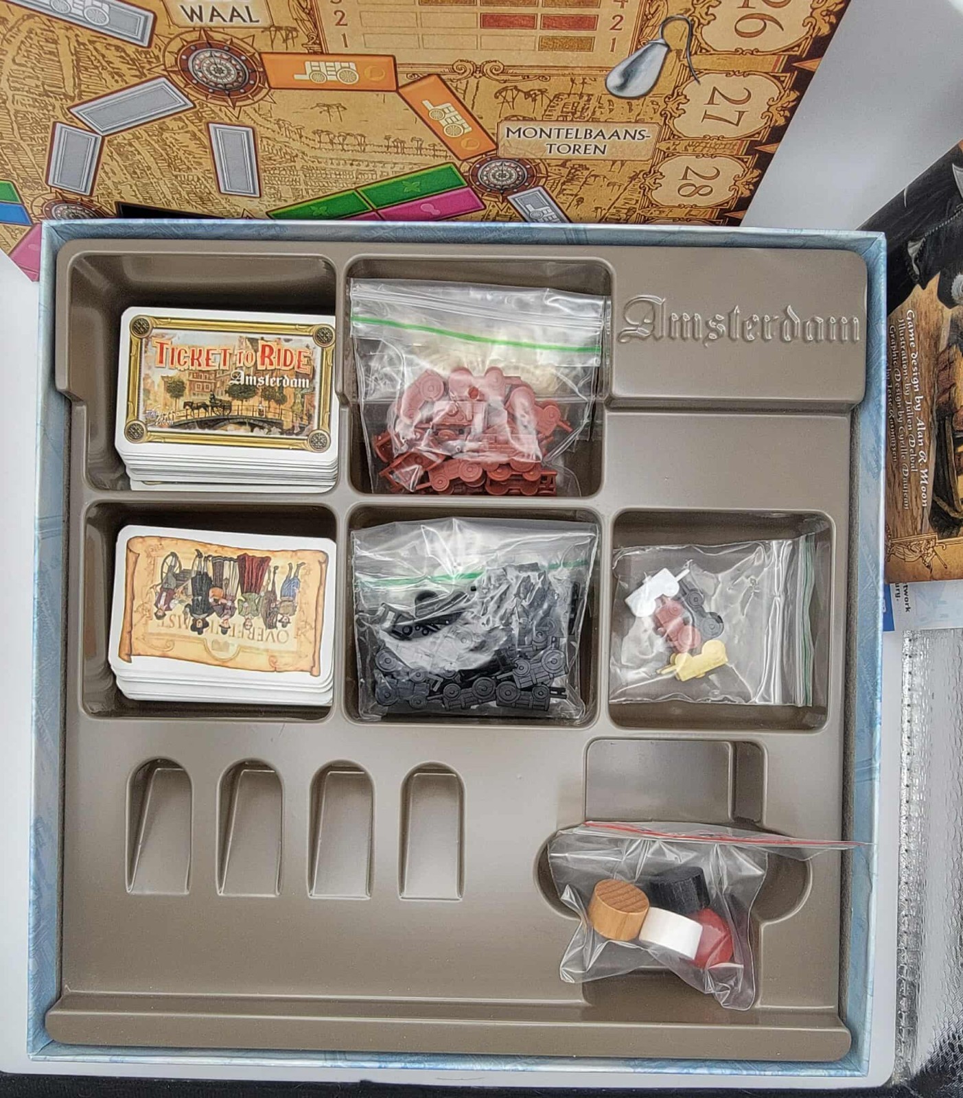 Ticket To Ride Amsterdam Board Game by Days of Wonder OPEN BOX COMPLETE