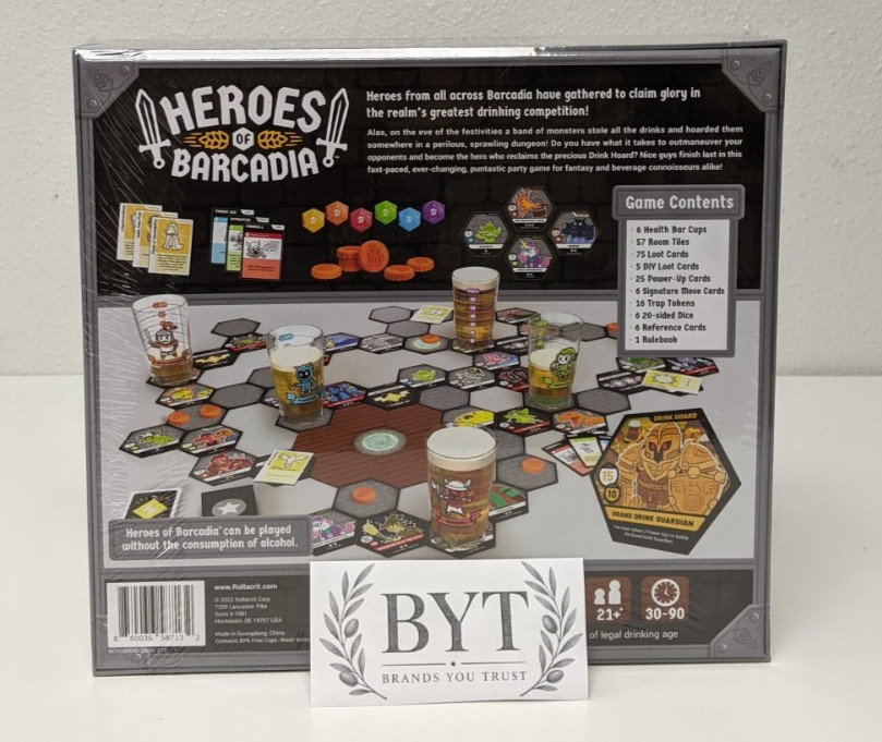 Heroes of Barcadia Board Game –Dungeon Exploration Party Game with Drink Challe