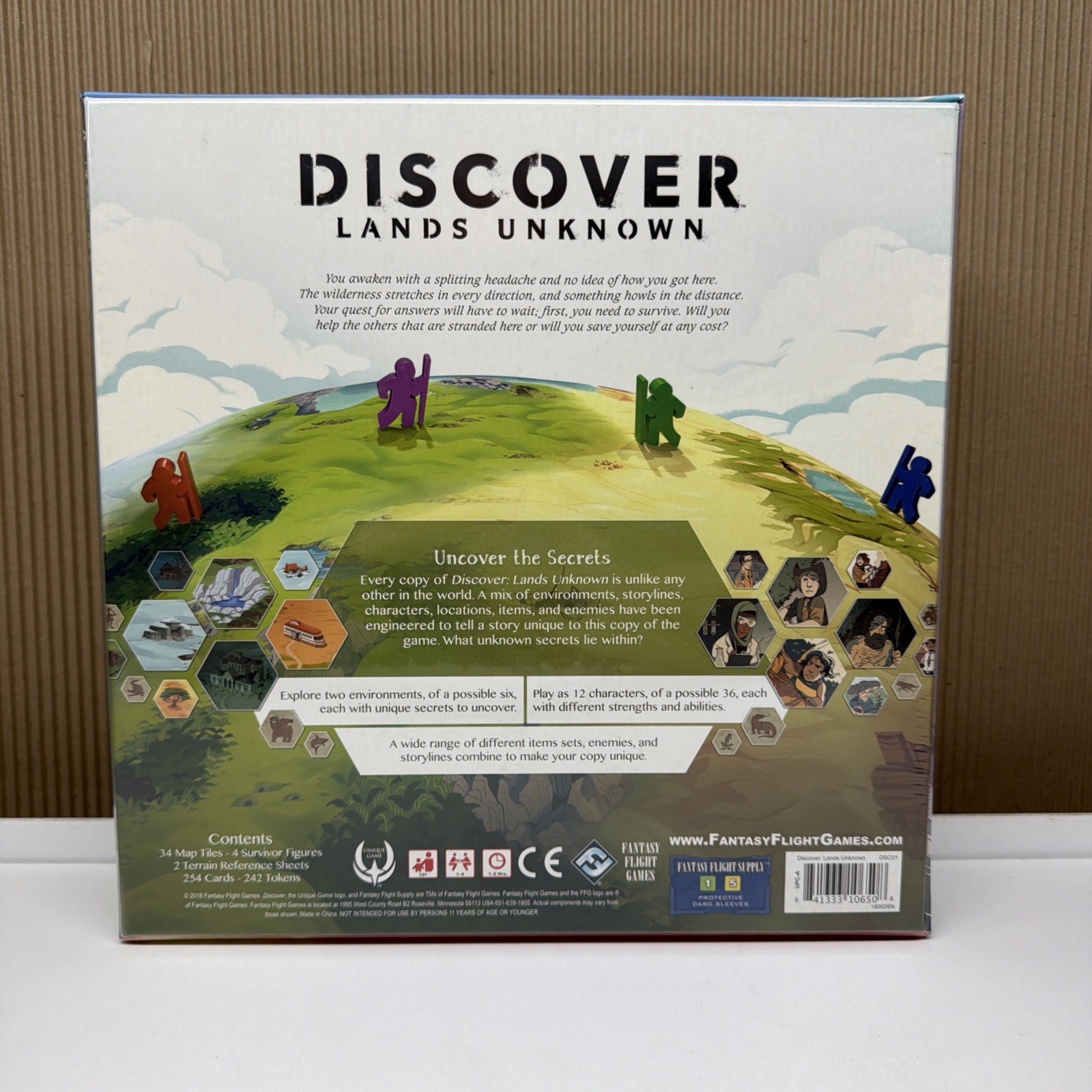 Discover: Lands Unknown Strategy Exploration Board Game Fantasy Flight *Sealed*