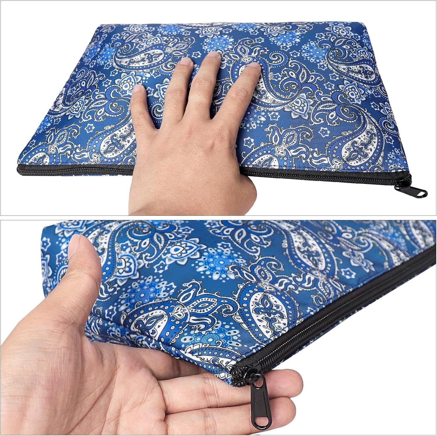 Versatile Mahjong Tiles Bag – Thickened Blue Case for Travelers and Gatherings