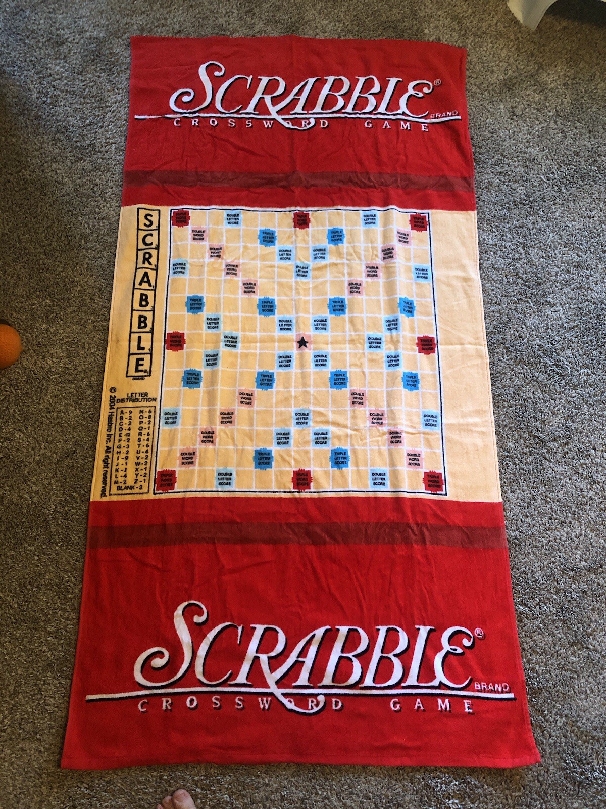 Scrabble Beach Towel Board Game