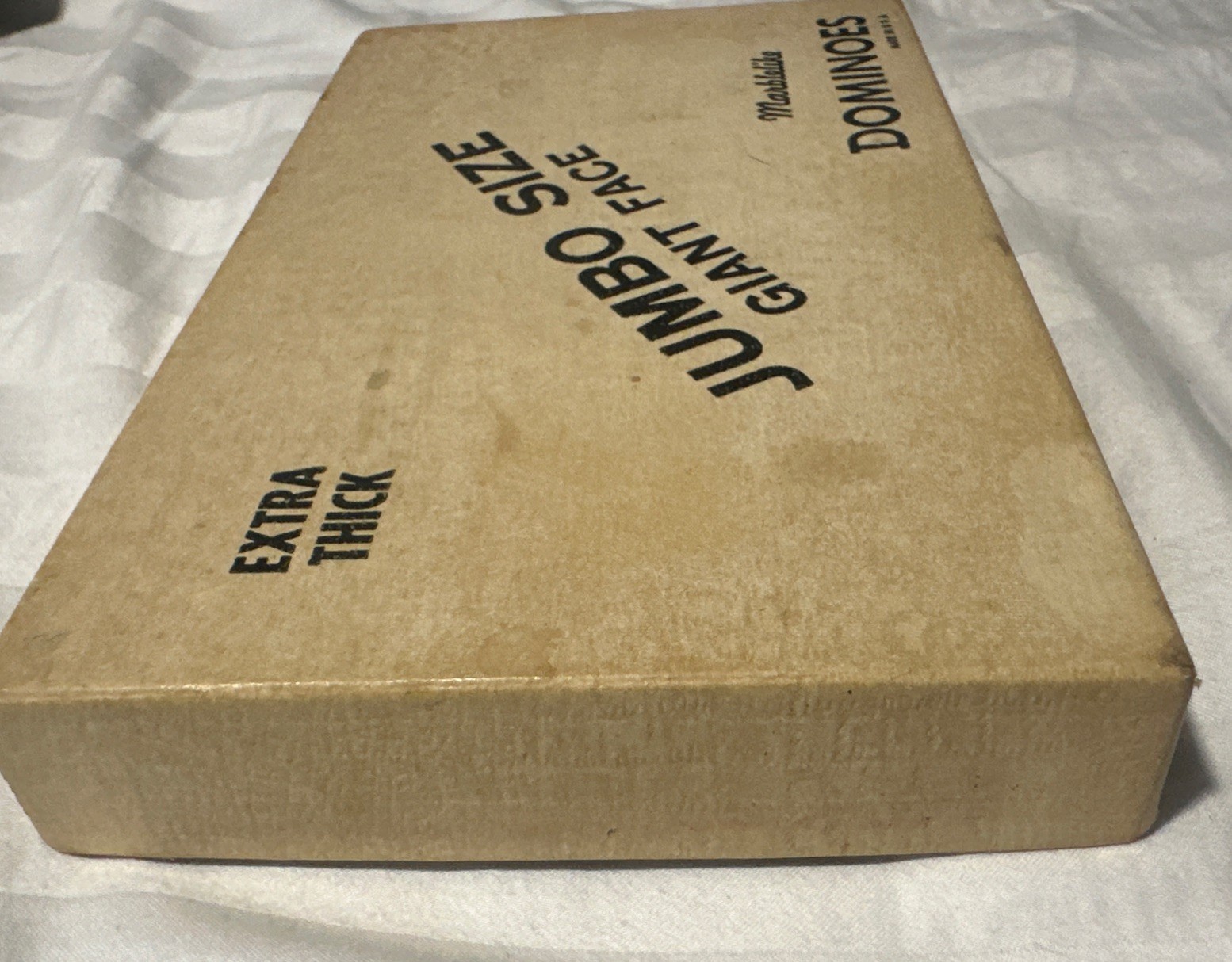 Extra Thick Jumbo Size Giant Face Marblelike Dominoes Made In USA￼
