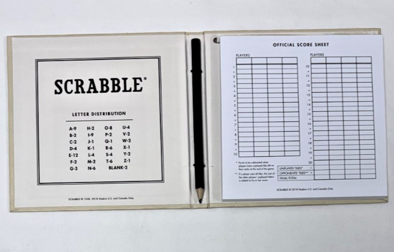 2019 WS GAME COMPANY DELUXE ED. SCRABBLE ROTATING WOOD COLLECTOR GAME SET EUC