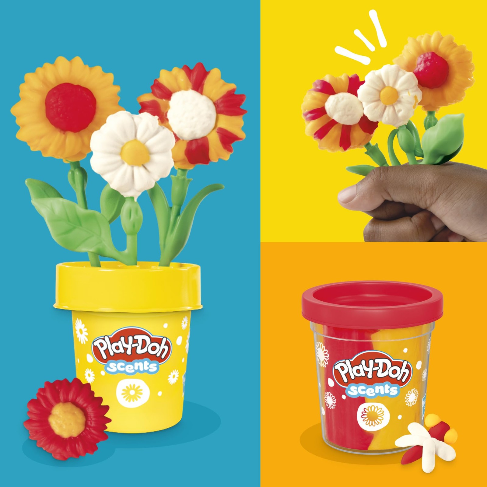 Play Doh Flower Two Pack Tulips Daffodils Sunflower Daisies Kids Craft