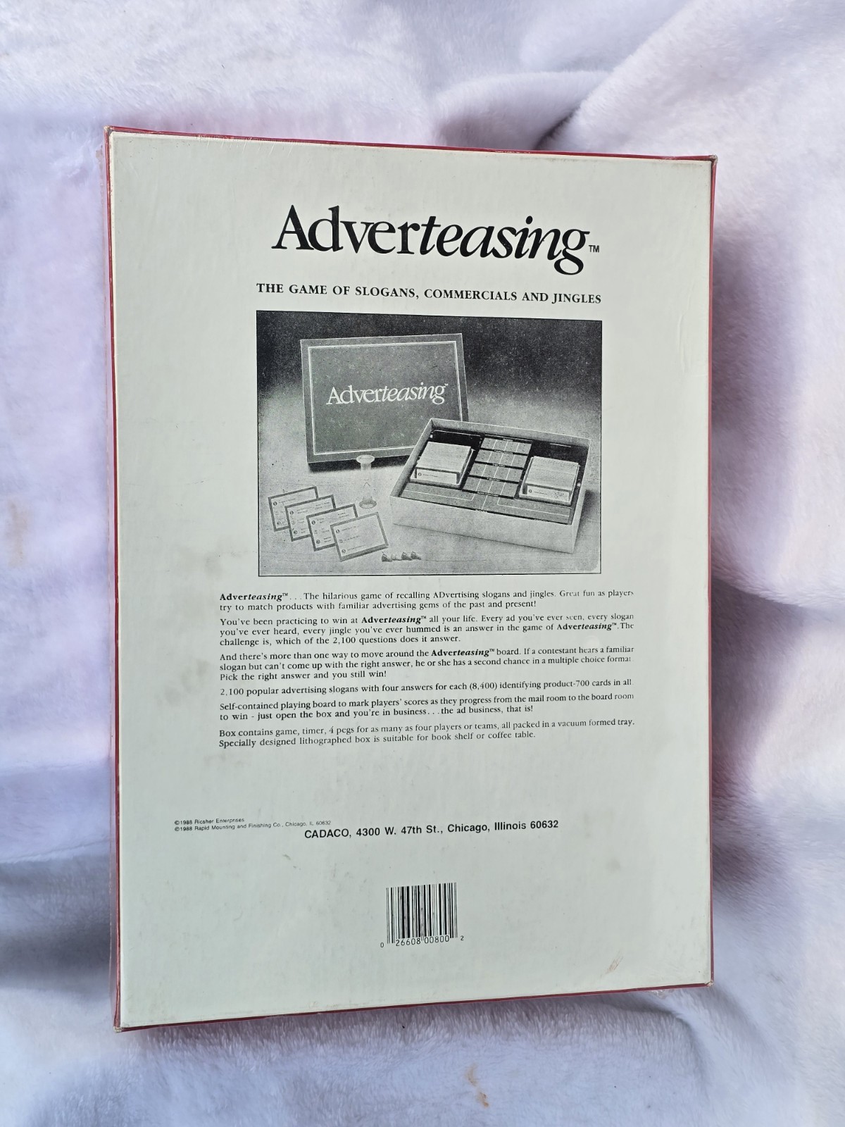 Cadaco Adverteasing Board Game Vintage 1980s Trivia Slogans Jingles
