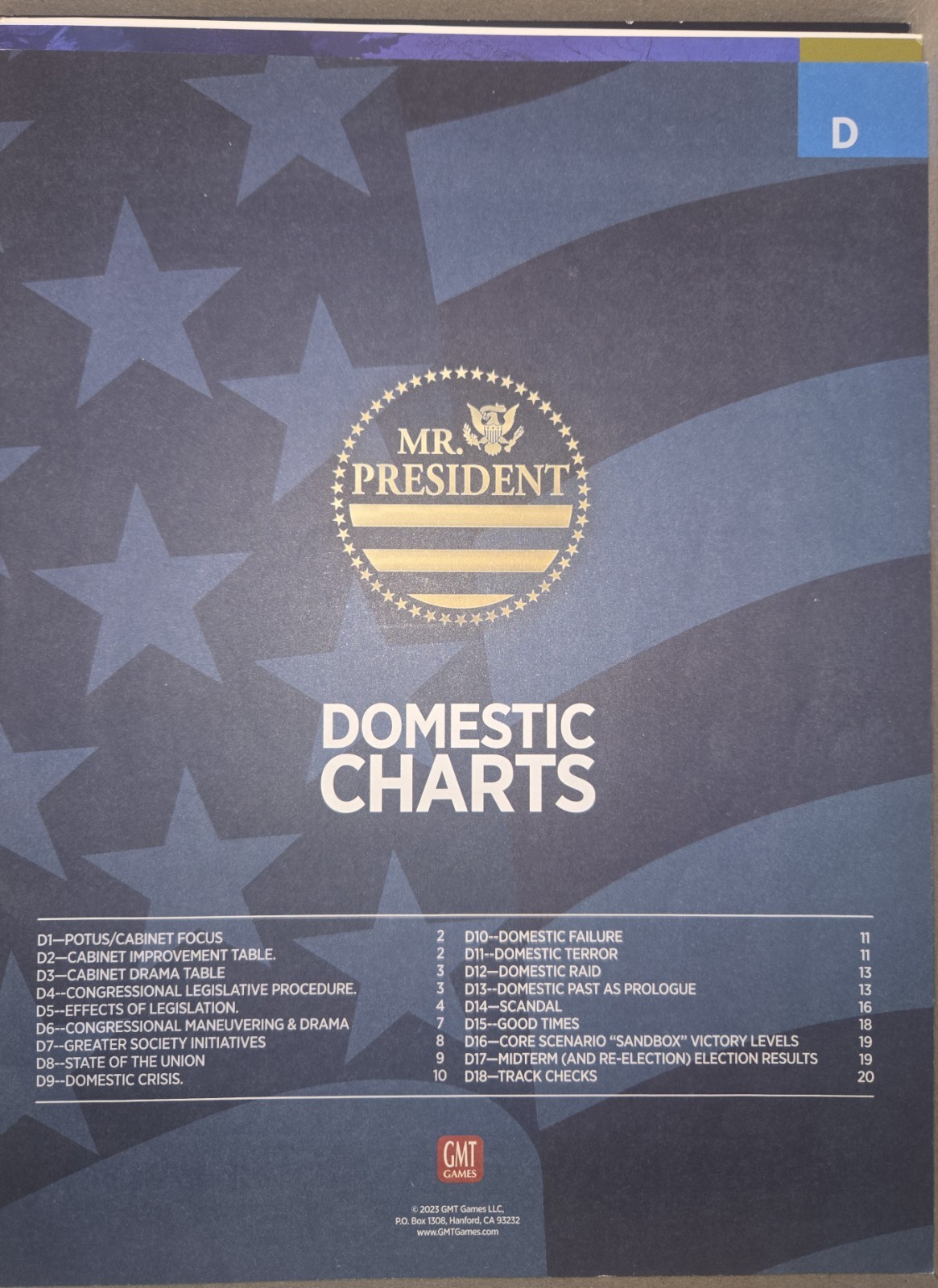 GMT Games Mr. President – The American Presidency 2001-2020 Pre-owned & Complete