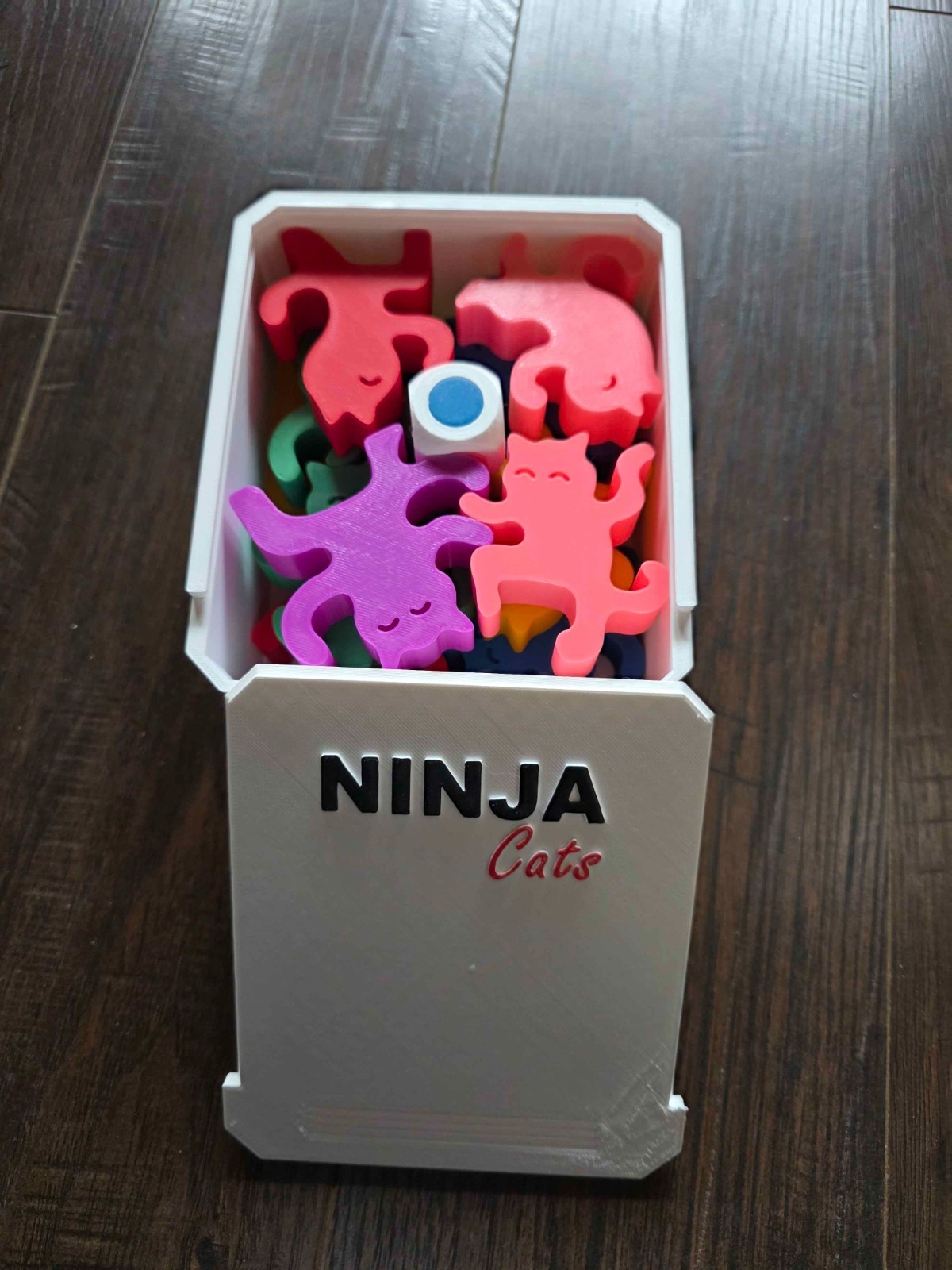 3D Printed Ninja Cats Stacking Game Fun Family Friendly Stack Before They Drop