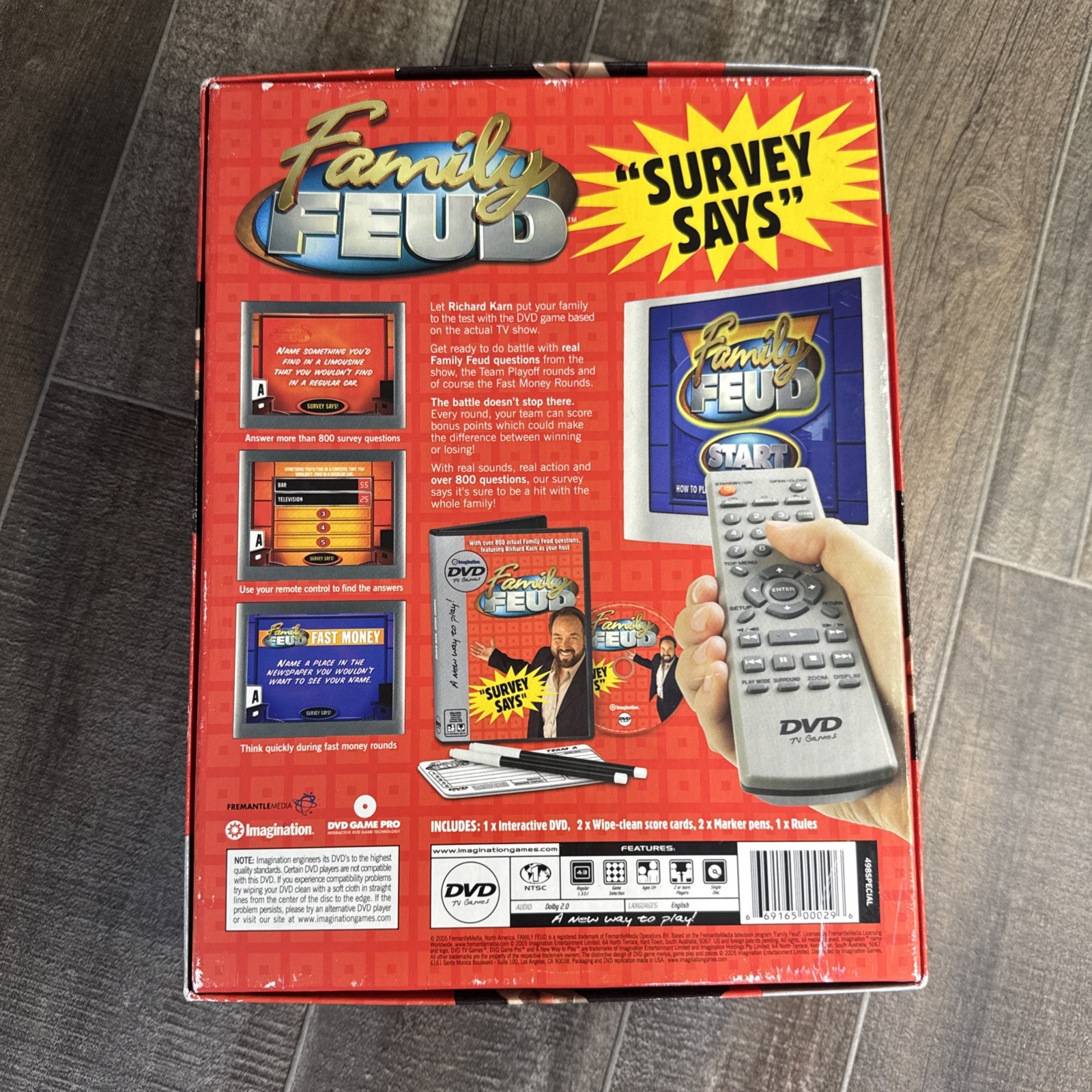 Family Feud DVD Game Richard Karn Survey Says Game Show 2005