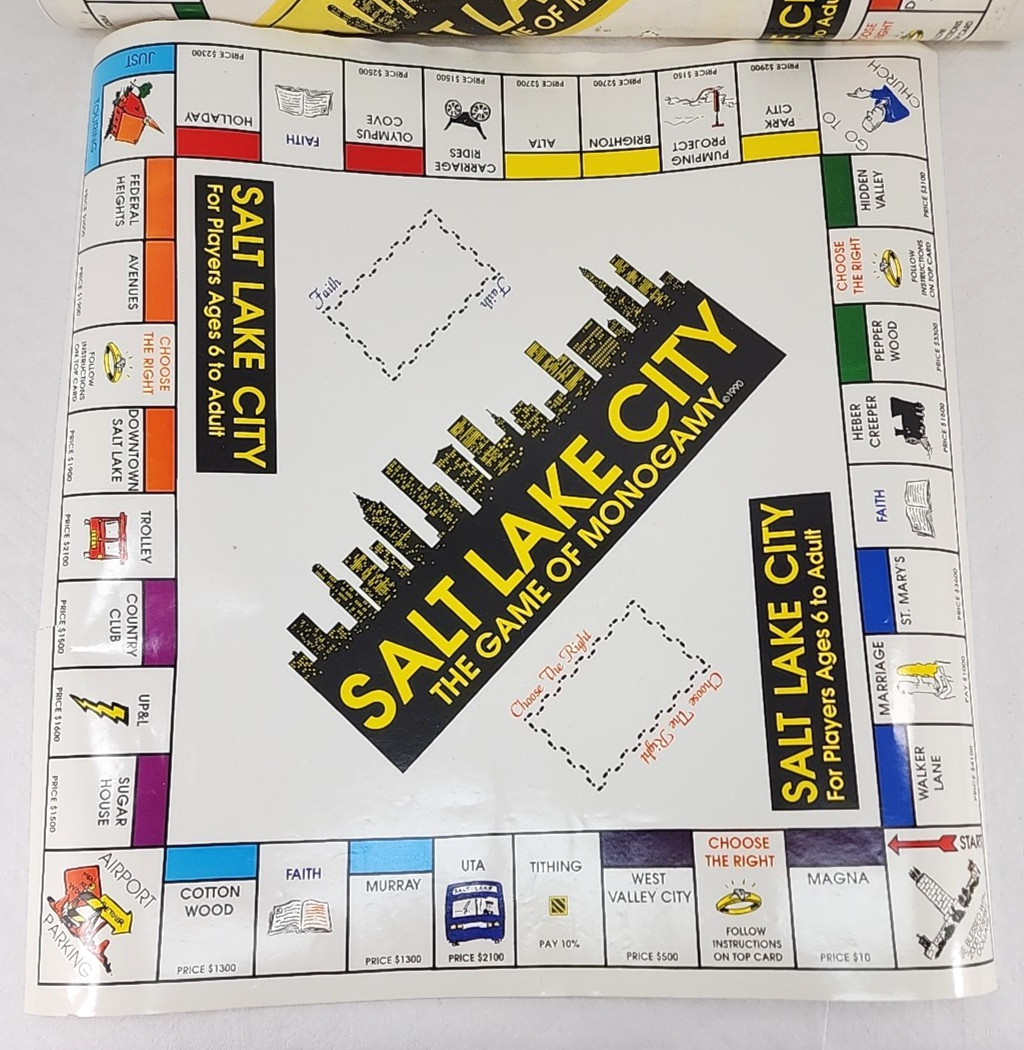 Vintage Salt Lake City The Game of Monogamy LDS Mormon Family Monopoly READ!!