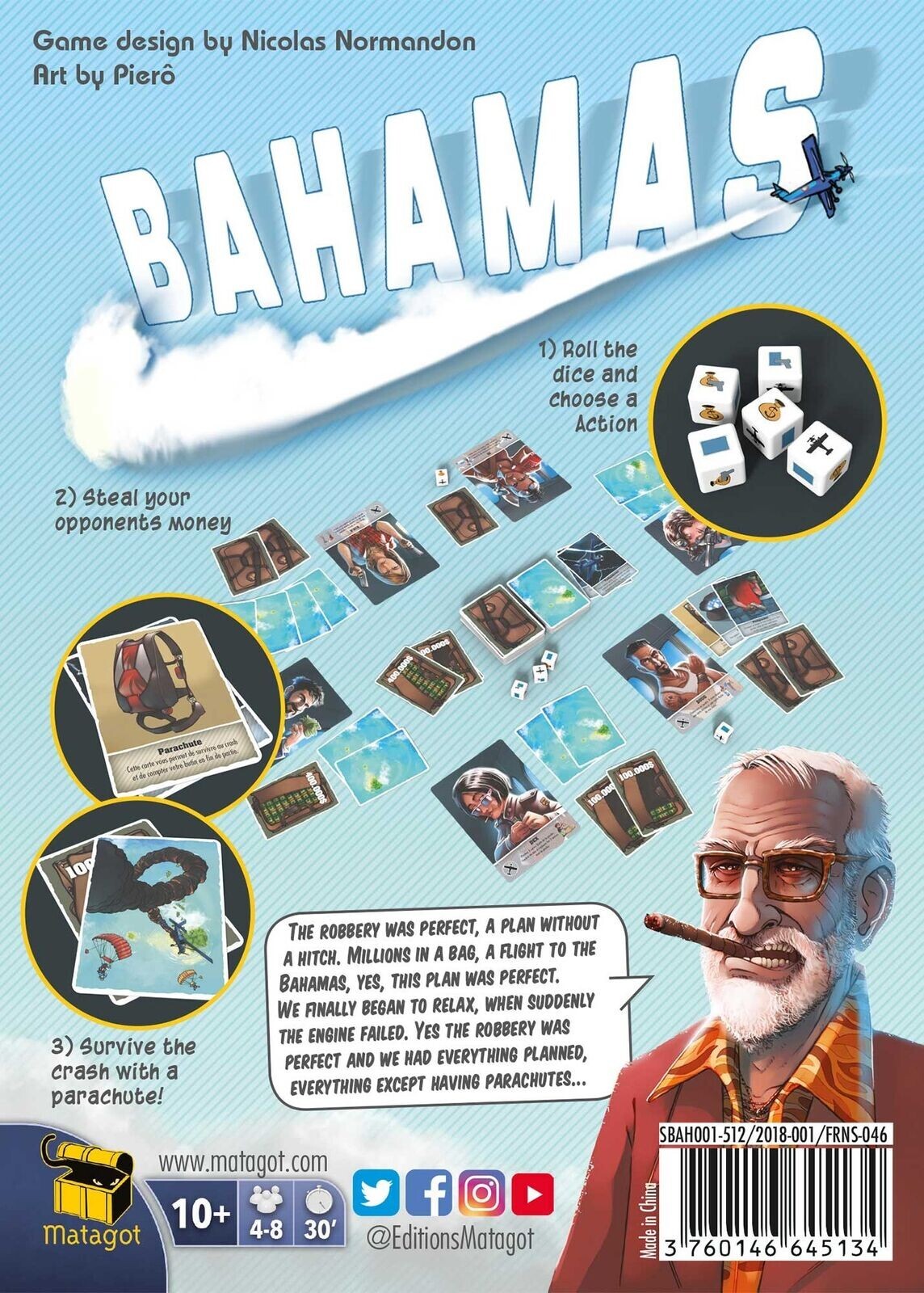 Bahamas – Matagot Board Game – Ages 10+ 4-8 Players